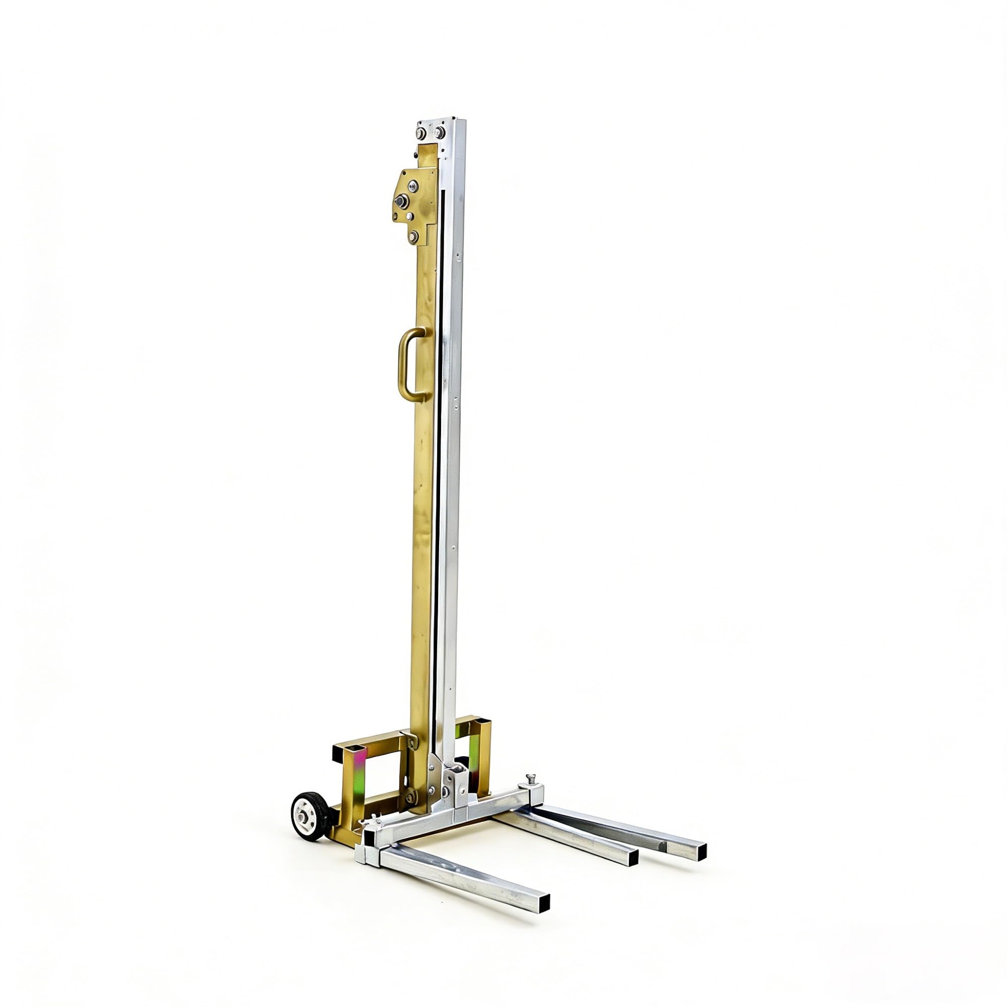 Transpallet con argano per il sollevamento di materiali, carrello di sollevamento manuale leggero a 2 ruote, piattaforma 50x100 cm, capacità 80 kg(S)