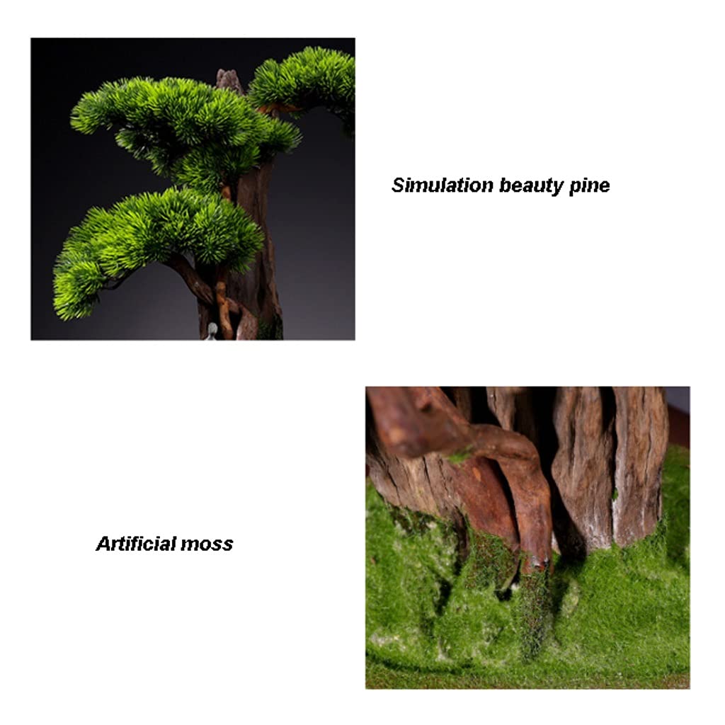 Sztuczne rośliny domowe Sztuczne rośliny Witamy Sosna Bonsai Fałszywe Zielone Rośliny Wnętrze Dekoracji Kreatywny Salon Doniczkowy Biurko Dekoracje Ozdoby 19,3 cale Sztuczne rośliny