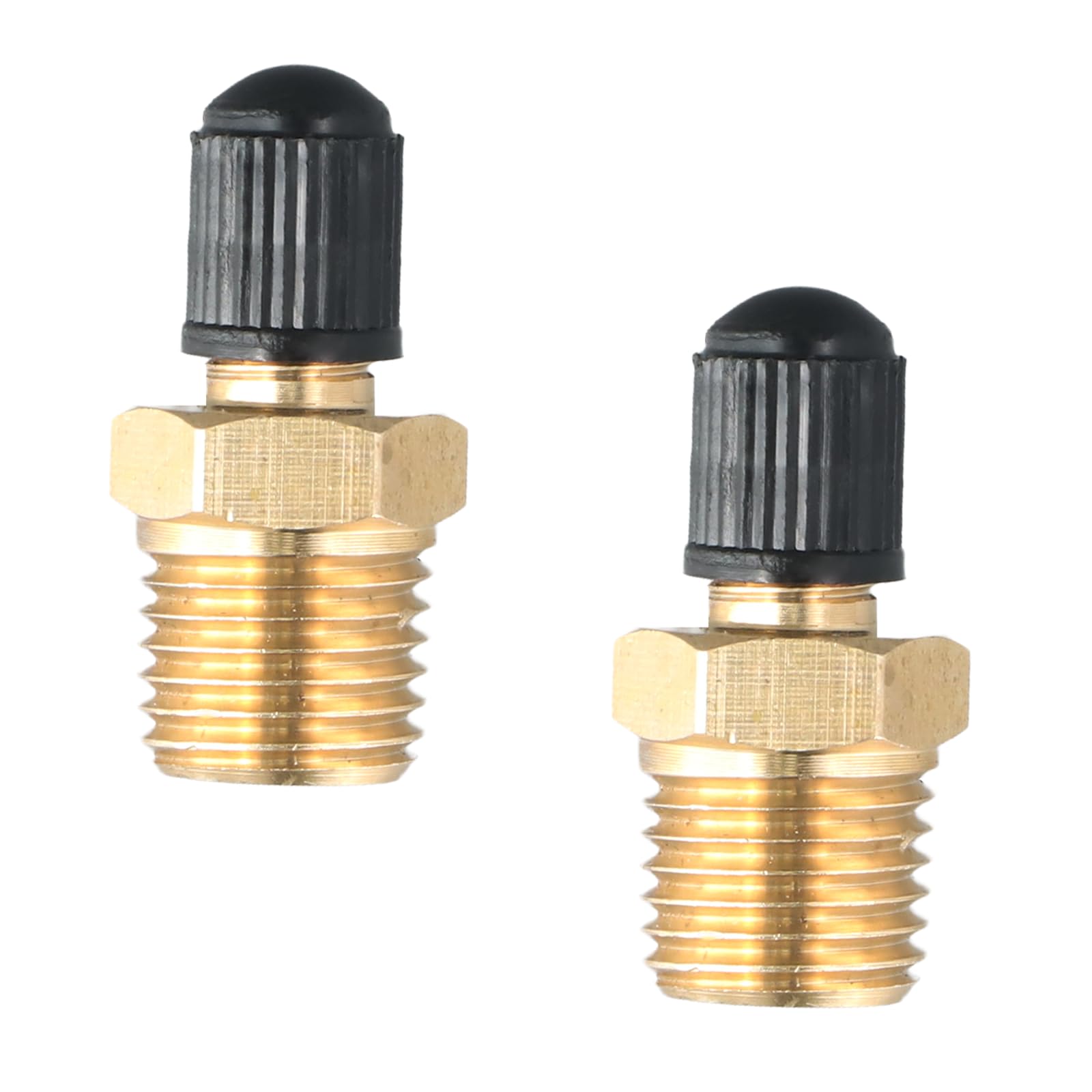 1/4 NPT Messing Luchtcompressor, 1 Stück 1/4 Zoll Messing Reifen Luftkompressor Luftventil Prufventil Autoventil Tank Fullventile Reifenventil 14 Adapter Felgenventile Fur Auto Pkw Lkw 88451787