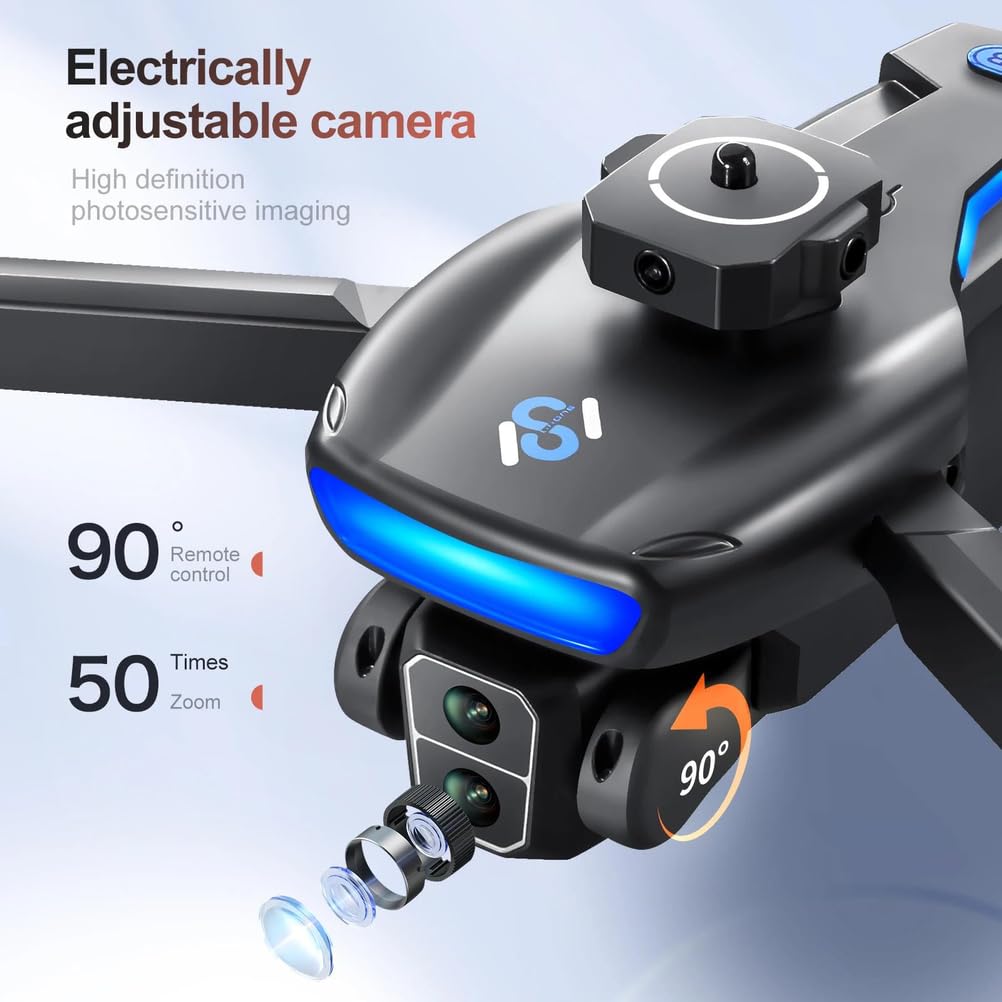 Gris,Triple Battery,dron s181 con GPS, 5g, Profesional, 8k HD, fotografía aérea, cámara Dual, omnidireccional, para Evitar obstáculos, Juguete RC