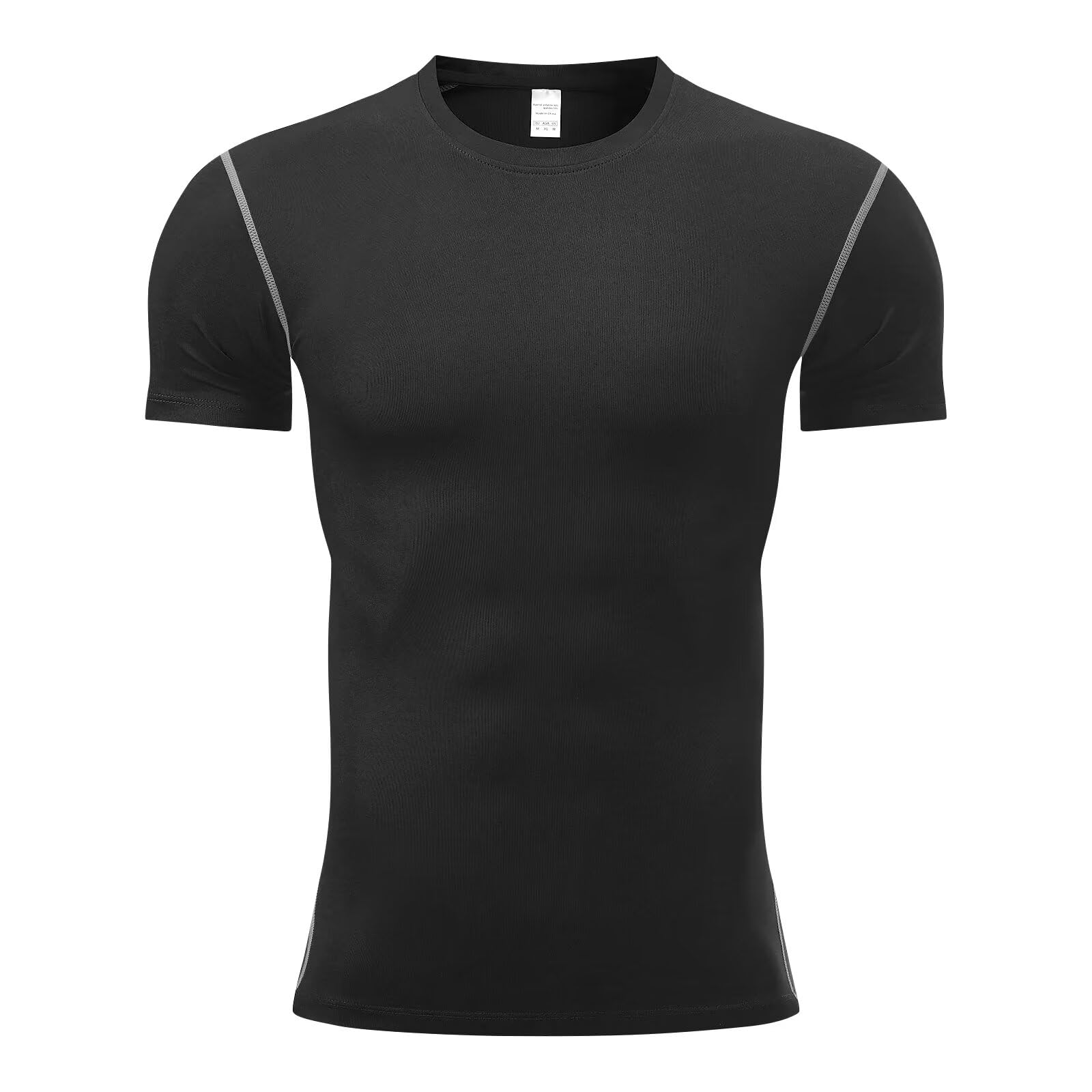 SillictorMens Compression Top Short Sleeve Running Top Mens Football Training Tops Quick Dry Sports Gym T Shirts Men Base Layer Top for Cycling Golf Workout Hiking High Wicking Muscle Support