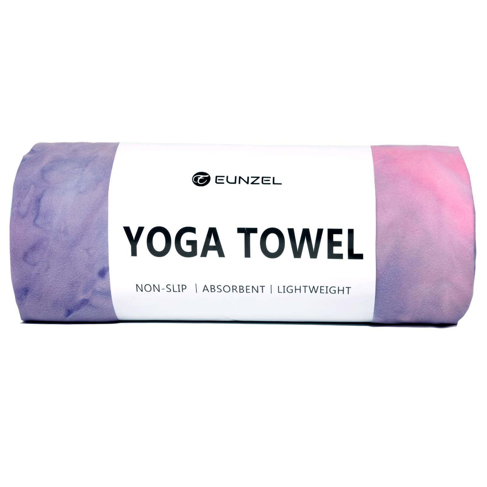 Eunzel Hot Yoga Towel Non Slip Yoga Mat Towel Non-Slip Sweat Absorbent Microfiber Towel for Hot Yoga, Pilates and Workout 72" x 26.5", Purple & Blue