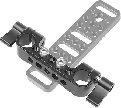 15mm Dual Rod Clamp for 15mm Rail Support System Compatible for BMPCC 4K 6K Pro Canon R5 Nikon Z7 Z9 Sony A7S3 FX9 Camera Cage Rig