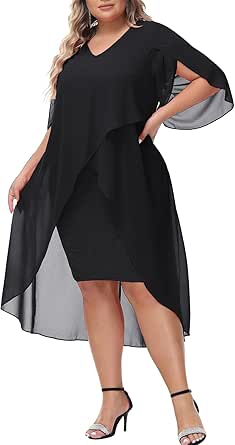 Hanna Nikole Damen Chiffon Abendanzug 3-teilig - Große Größen Elegant