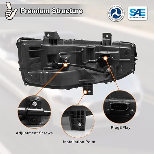 Miniatura 6 de Nixon Offroad Juego de luces antiniebla de coche para Ford Mustang 2018 2019 2020 2021 2022 Juego de faros antiniebla de conducción de repuesto de