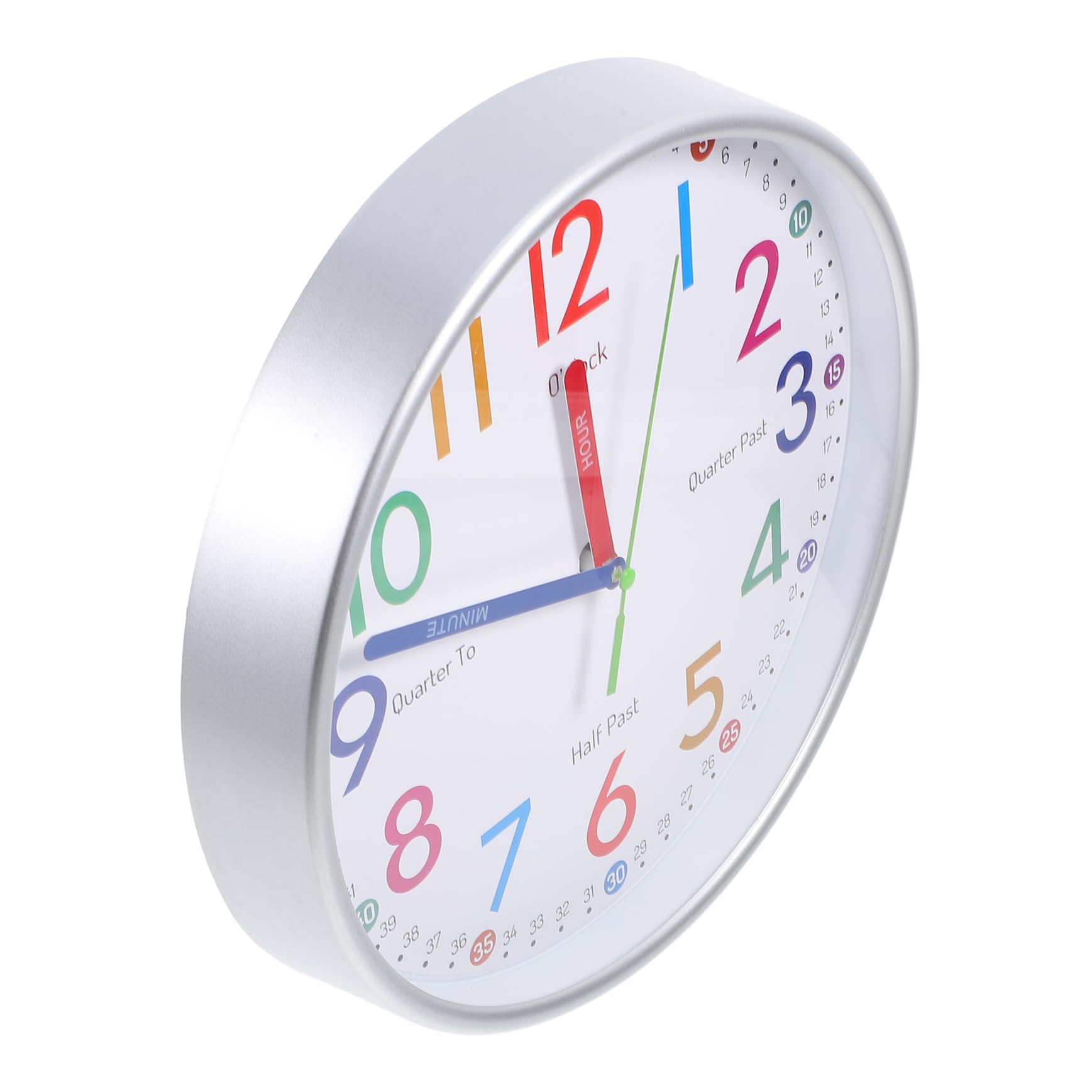 Horloge murale de salon sans fil et décorative ronde 10 pouces Et101