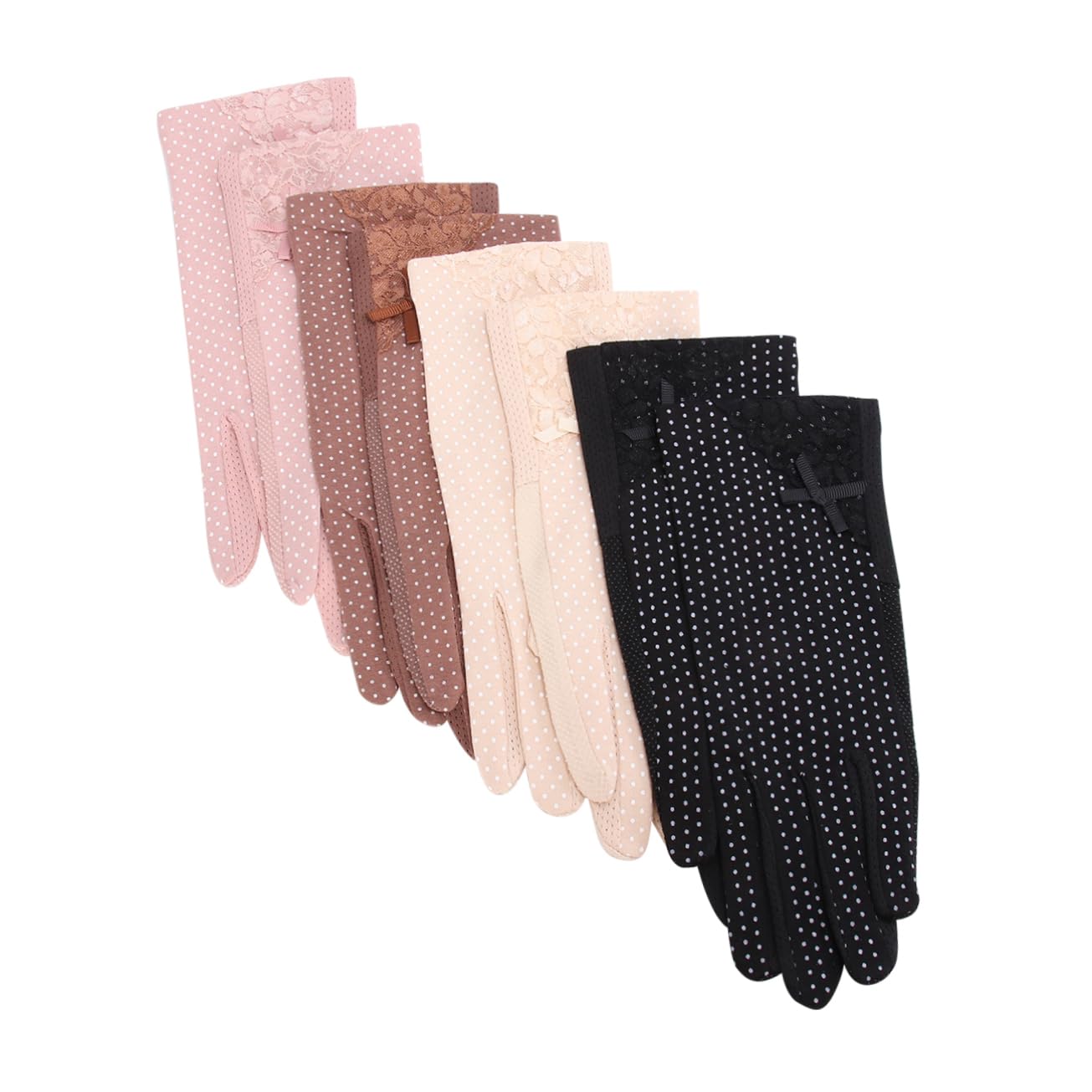 Didiseaon 4-Pair Thin Sunscreen Mittens Uv Blocking Glove for Women Breathable Summer Riding Gloves Hiking Fishing Gloves Touch Screen