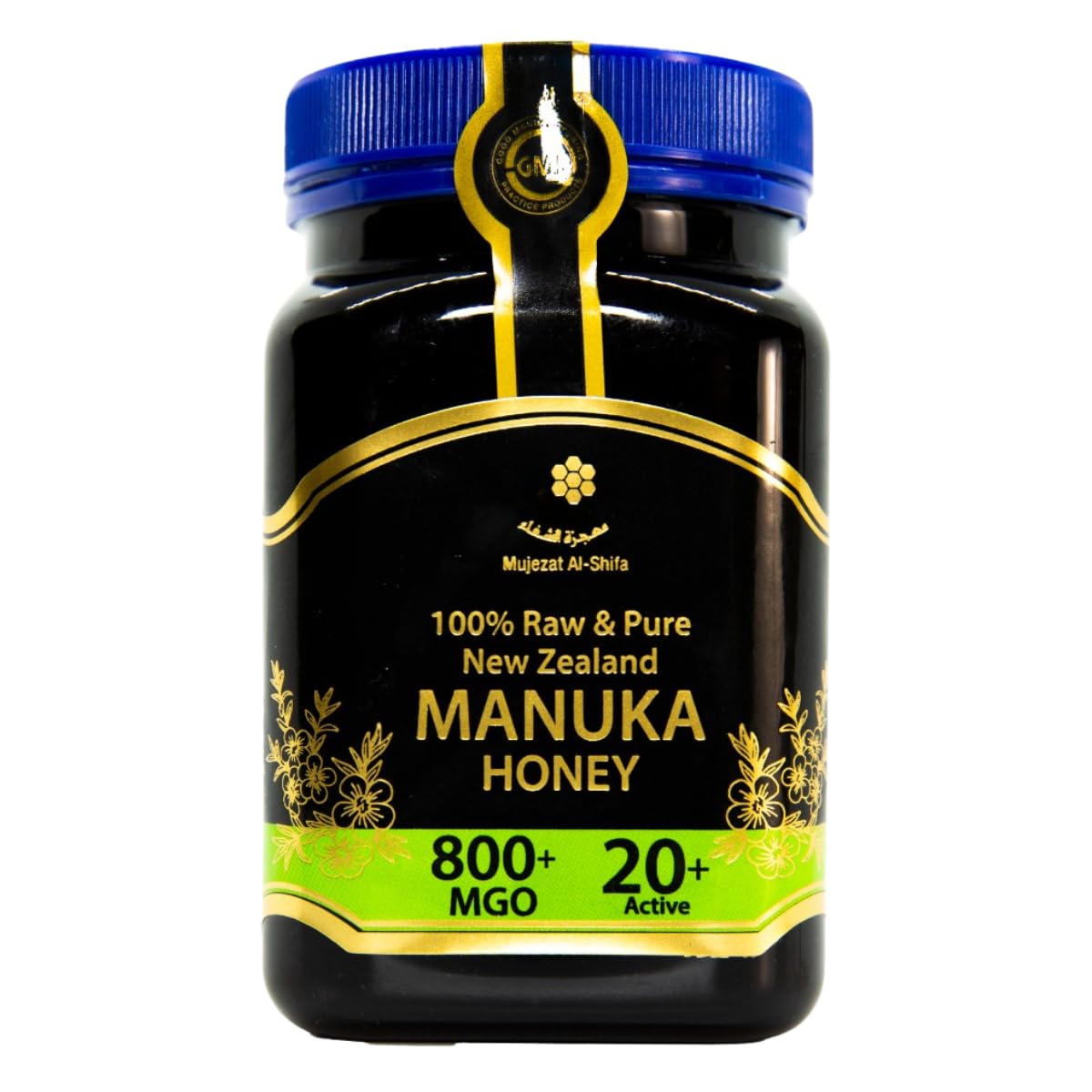 Mujezat Al-Shifa 100% Raw & Pure New Zealand Manuka Honey - MGO 800+ | 20+ Active | Premium Grade UMF Certified Honey 17.6oz / 500g