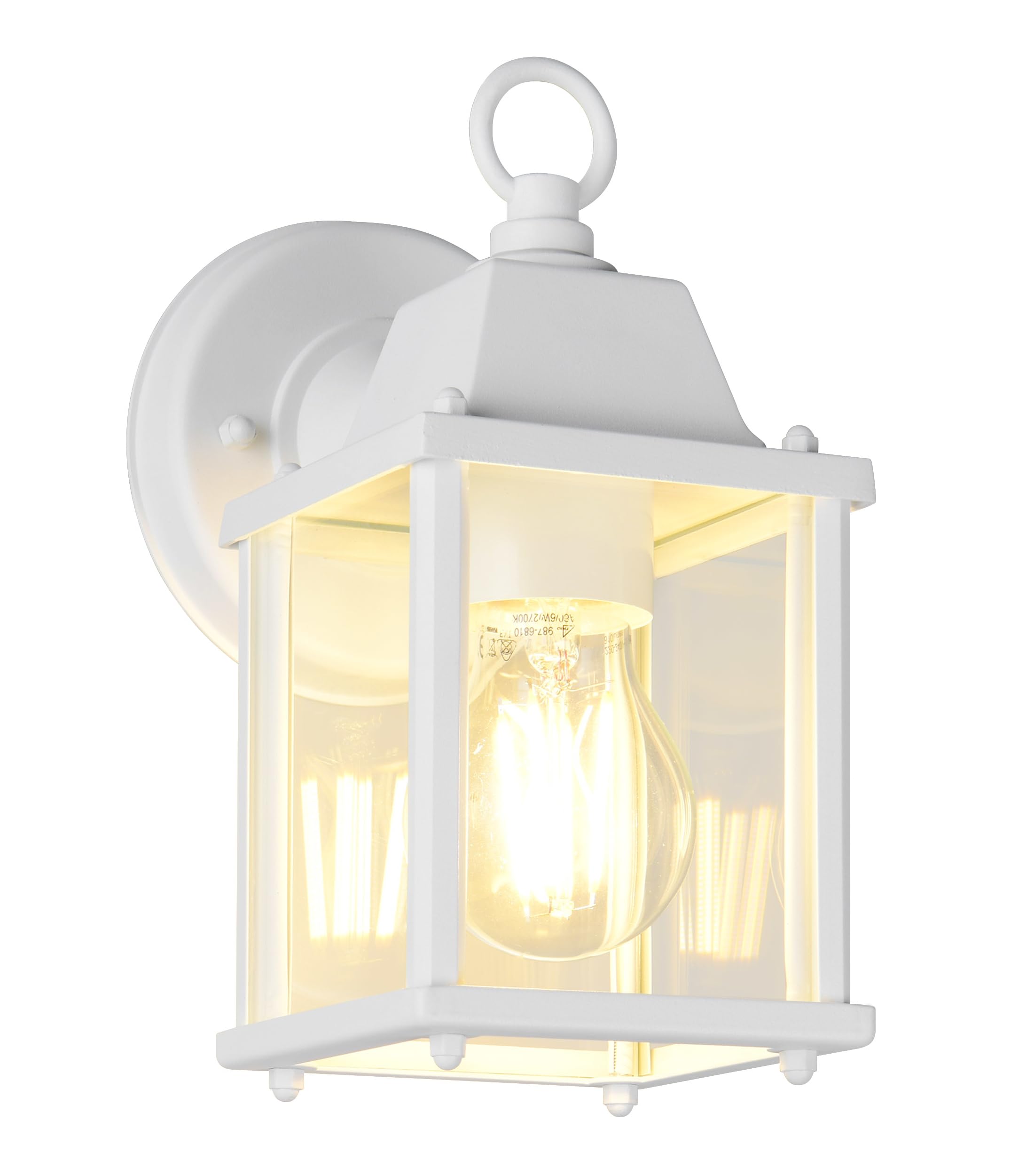 Trio Leuchten Außen Wandleuchte Mirande 262260131, Aluminium Druckguss Weiß matt, Glas klar, exkl. 1x E27