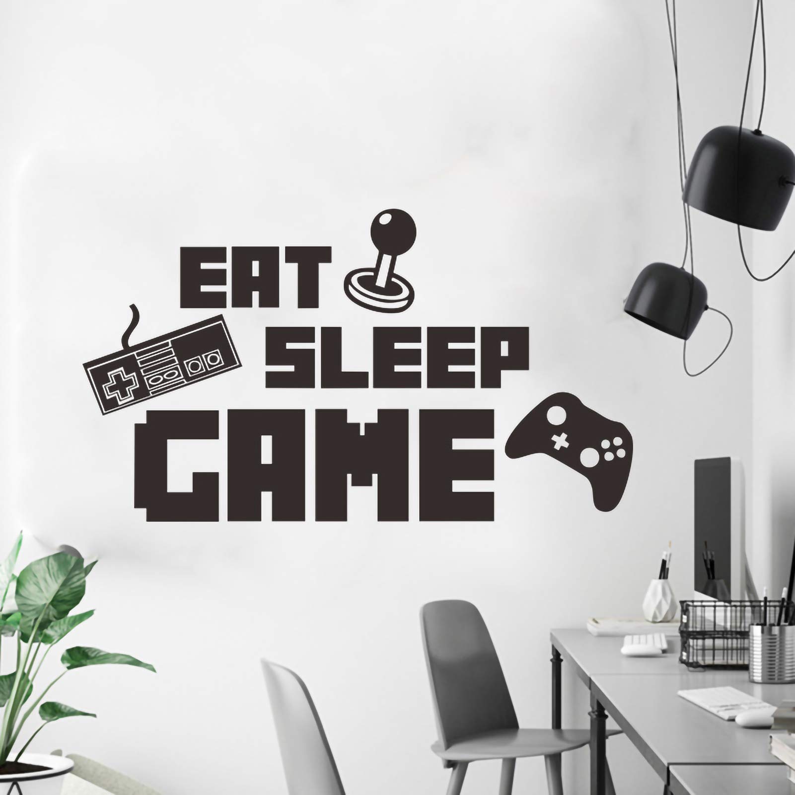 Photo 1 of **BUNDLE OF 5**  Qingbay Game Theme Wall Stickers Decals Eat Sleep Game Wall Decoration for Boys Room