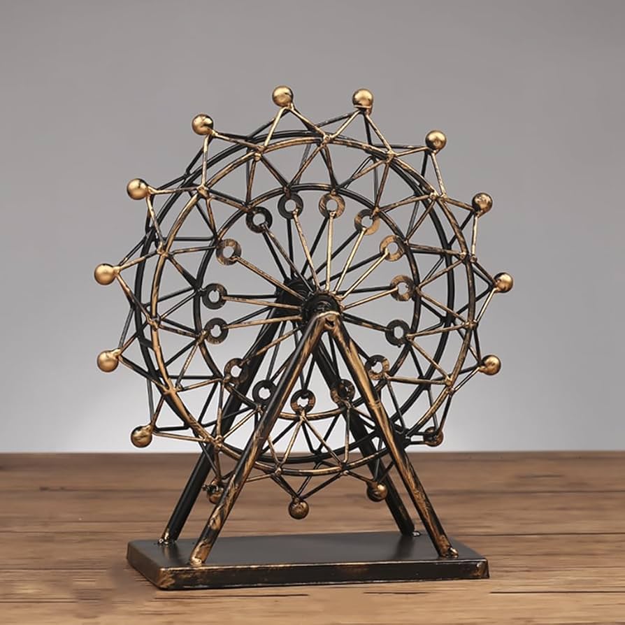 Amazon.co.jp: 観覧車 回転 レトロ 金属 置物 雑貨 オブジェ