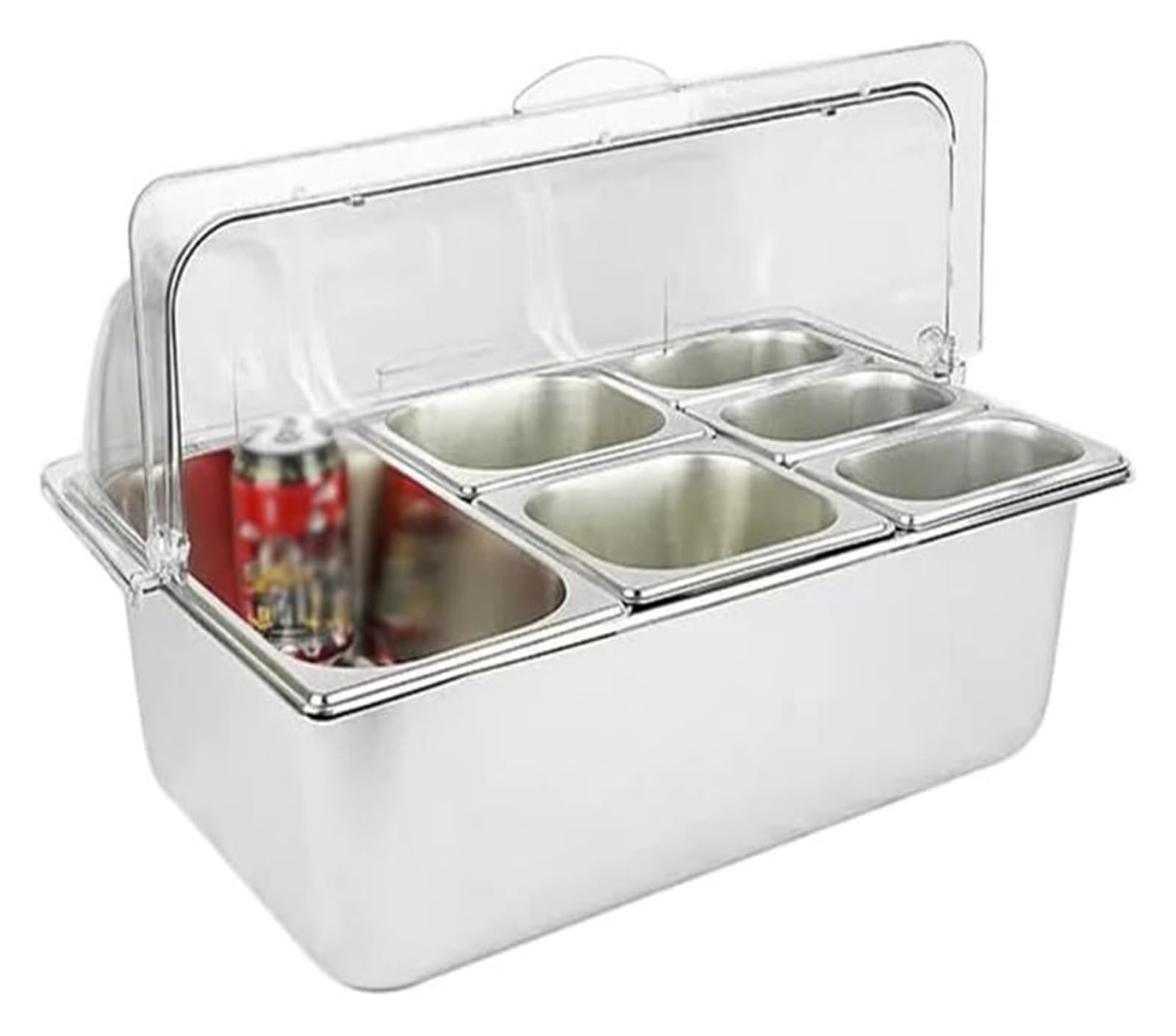 Estante de especias, dispensador de condimentos comercial con tapa transparente para restaurante, cocina, fiesta