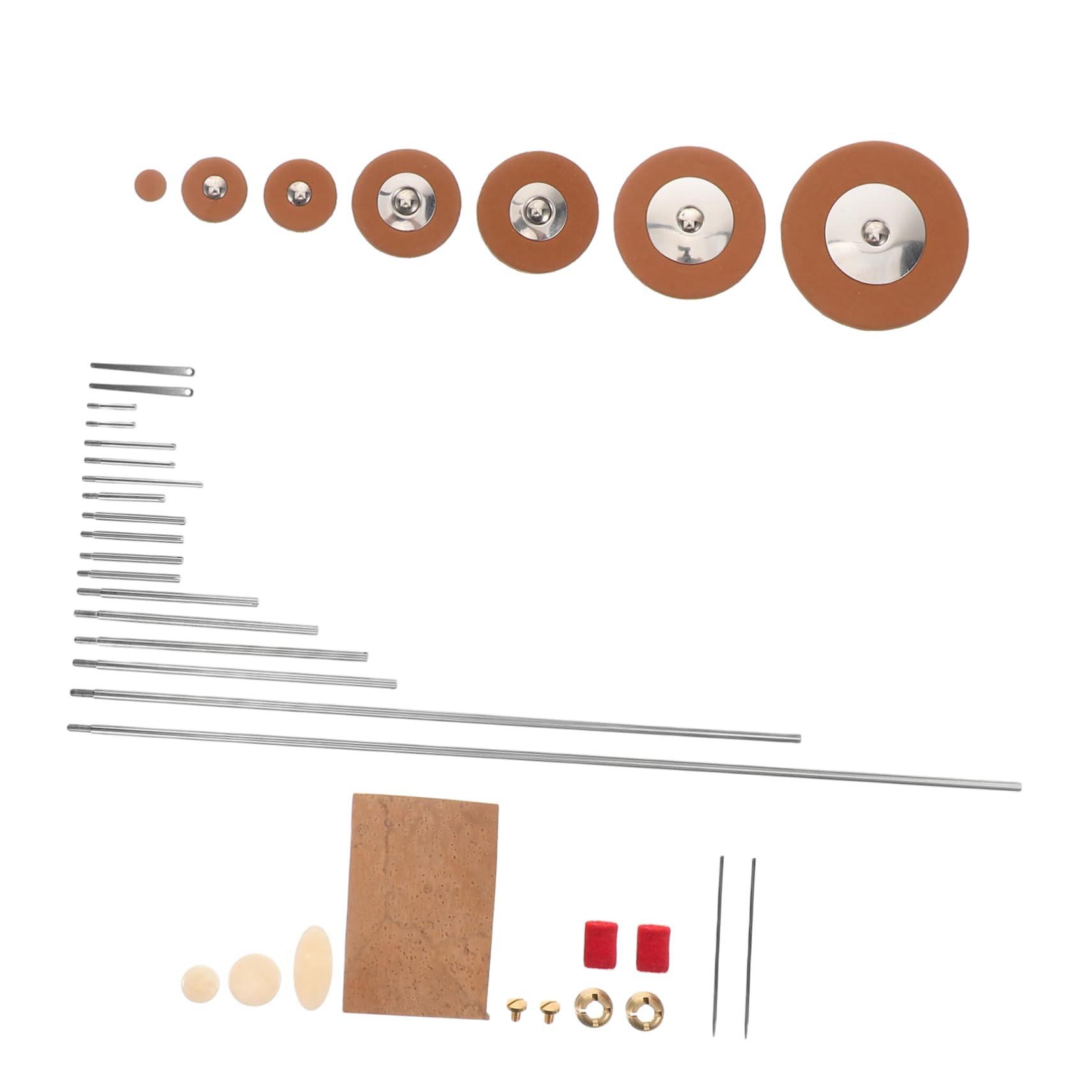 Kit Manutenzione Sassofono Tenore, Riparazione Strumenti | Acciaio Inossidabile, Accessori Metallici Multipli, per Fiati e Sax Tenore, Uso DIY