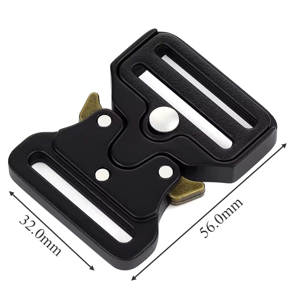 Set di 2 fibbie in metallo per collare per cani | 3 cm di larghezza | fibbia in metallo | fibbia | cintura militare | cintura da uomo | per cinture da 30 mm
