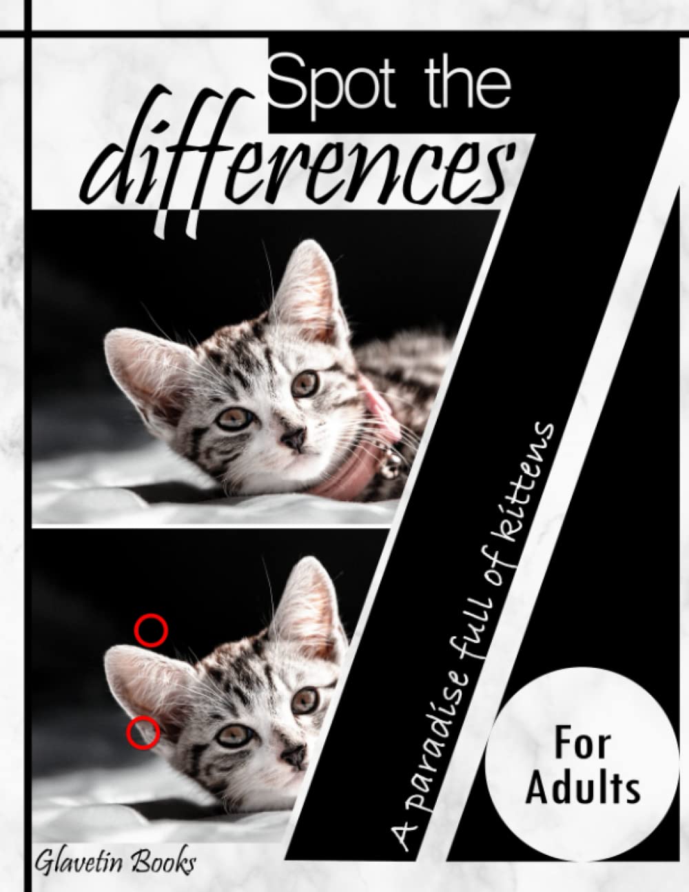 Spot the 7 differences for adults: A paradise full of kittens