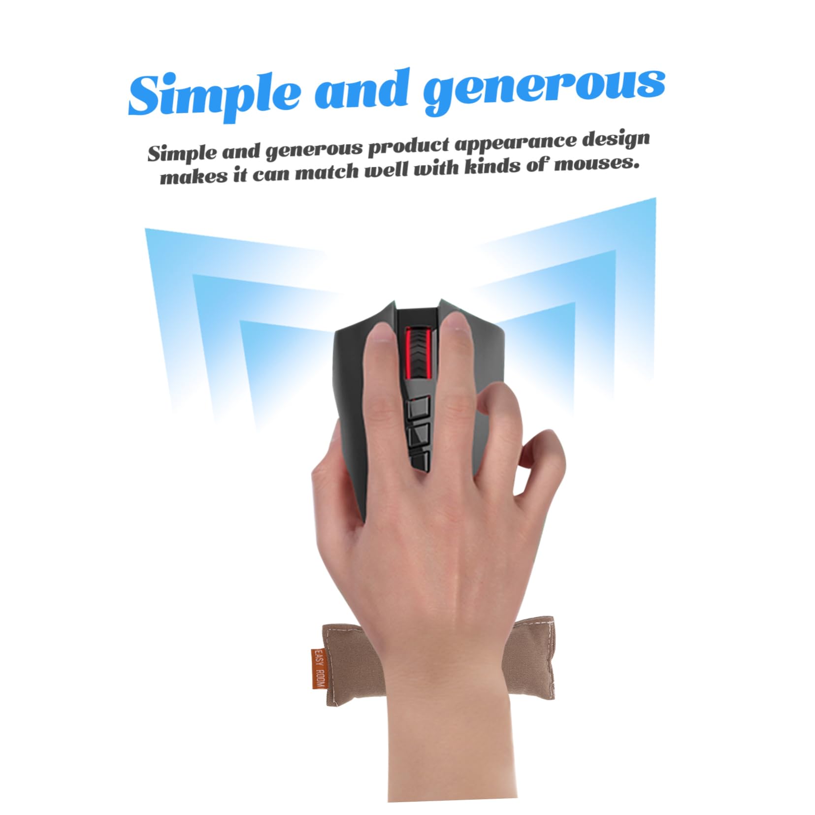 FUNOMOCYA 2pcs Cotton Computer Elbow Mat Wrist Pad Ergonomic Light Grey Support for Office Desk Relieve Arm Fatigue