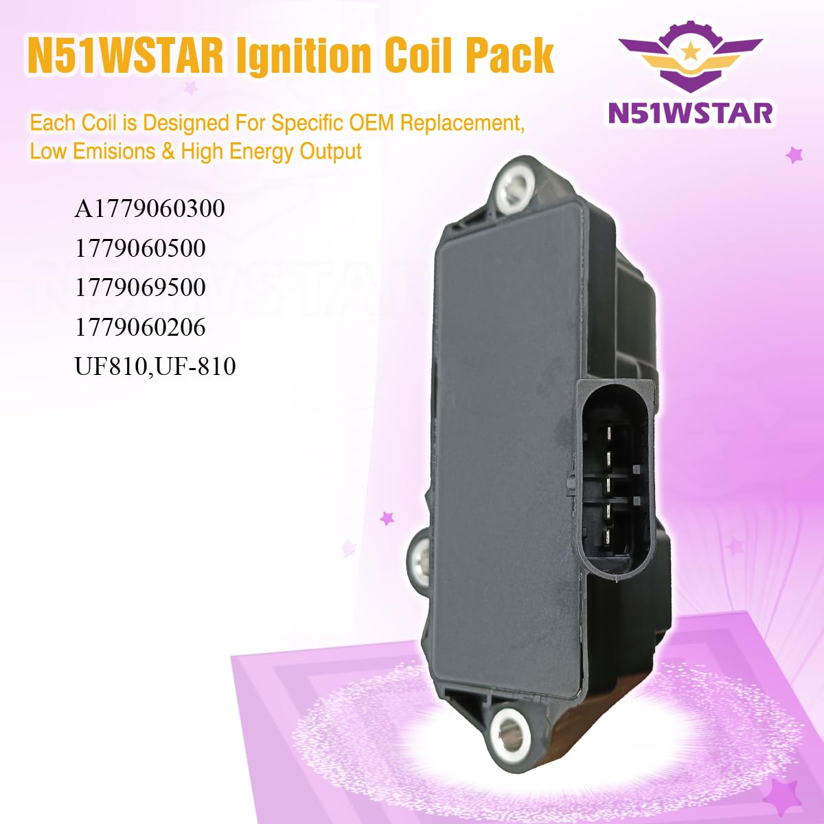 Amazon.com: N51WSTAR Ignition Coil Pack 1779060500 UF810 Set Of 1  