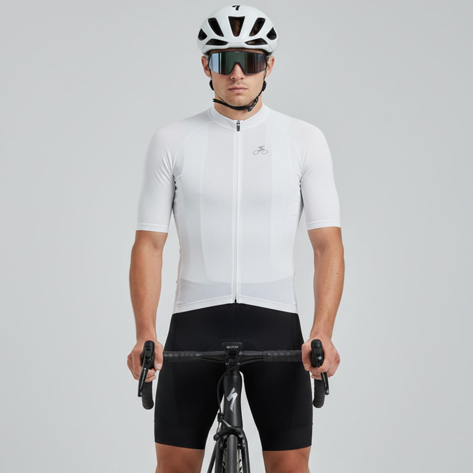 Maillot de cyclisme pour homme, sans manches, à manches courtes, respirant, léger, avec 3 poches pour le cyclisme et l'entraînement