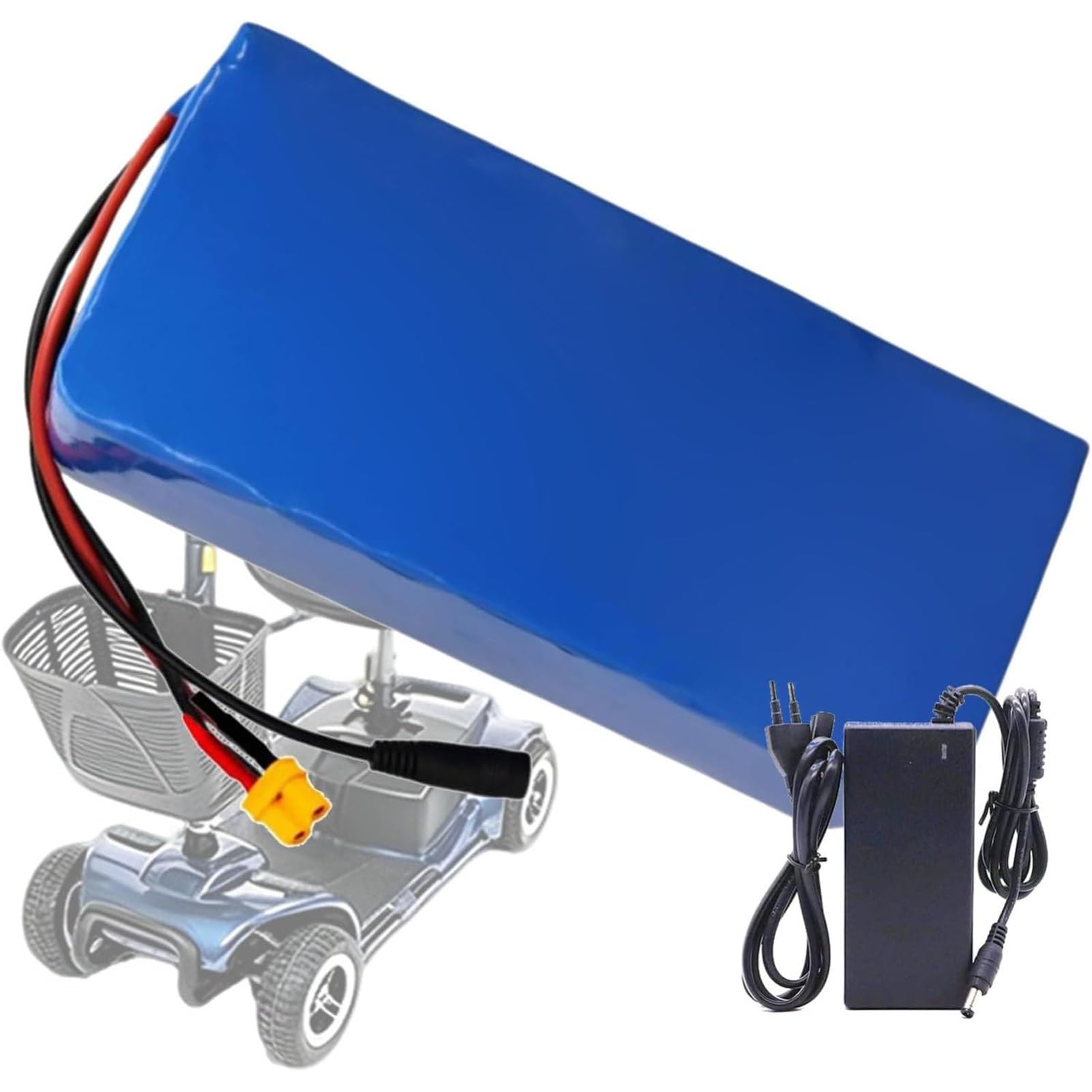 72V 50Ah 20S2P Batteria Ricaricabile Agli Ioni Di Litio, Impermeabile, Per Ebike E Scooter Elettrici, Con BMS E Caricabatterie(XT30+JST)