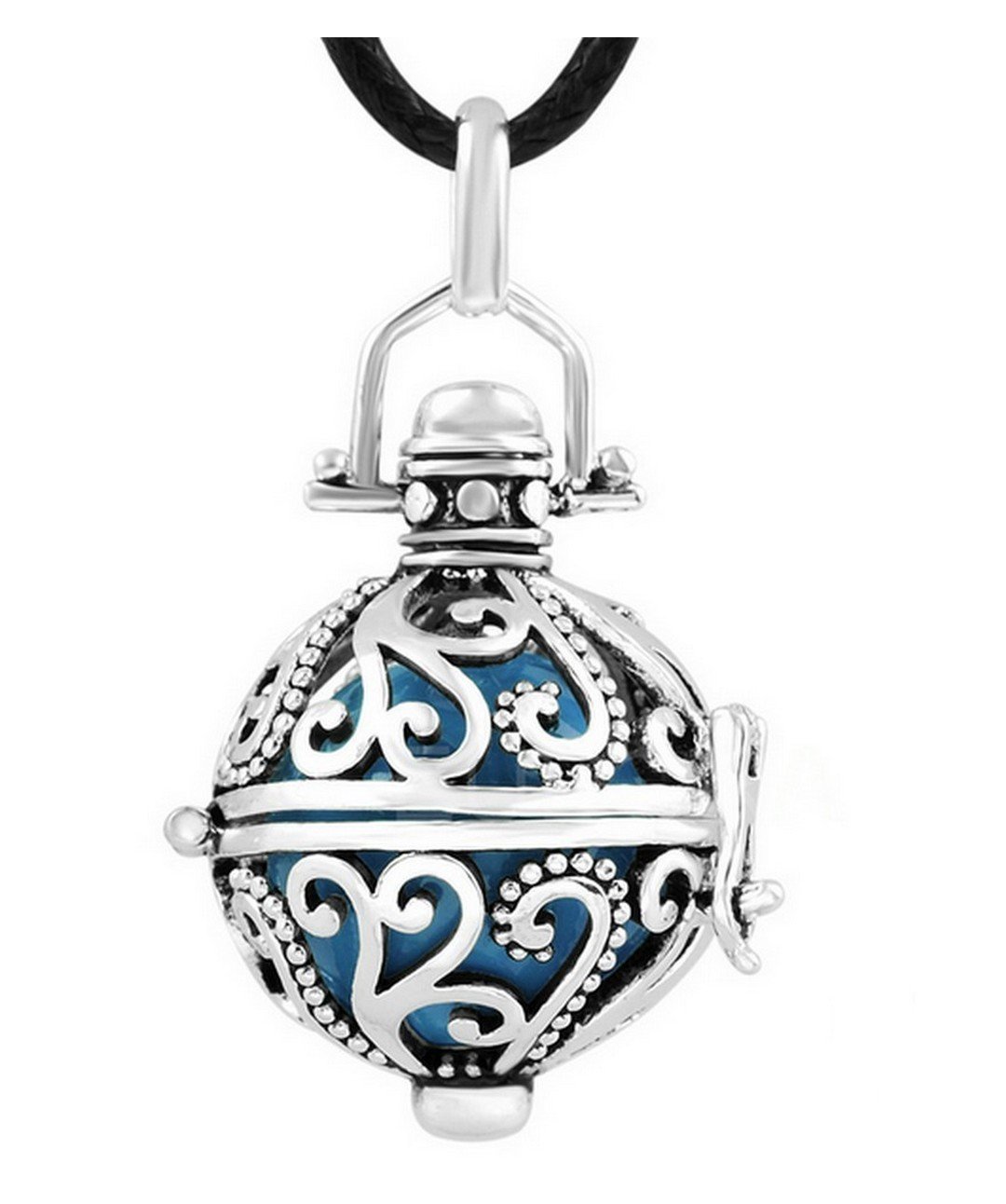 Pendentif Bijou Argent Grossesse Bola Arabesque Bleu. Livraison avec suivi.