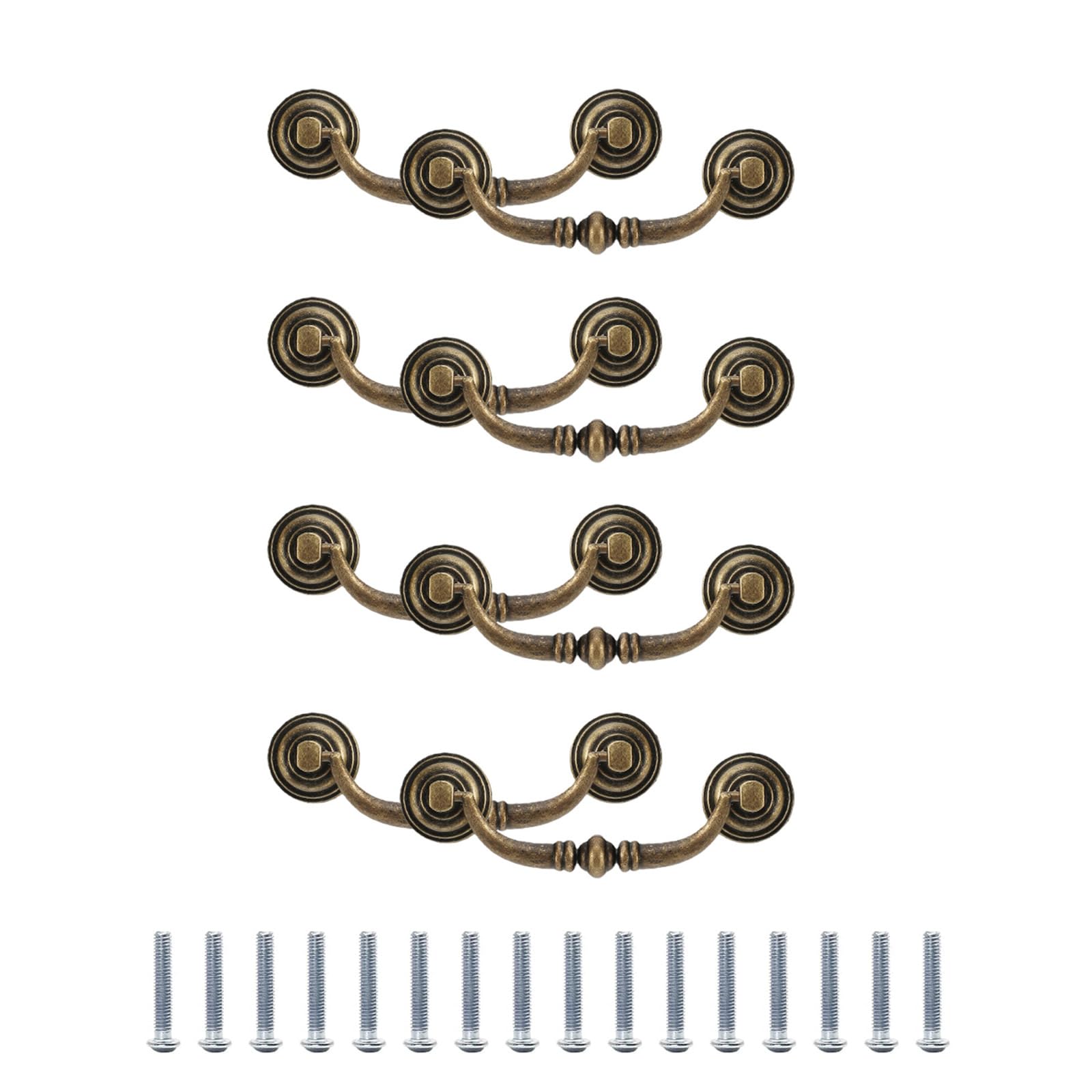 Piceioep A 8Pcs Cabinet Pull Zincs Lloy Dressers Knob Ntique Drawer Pulls Handles Kitchen Bedroom Furniture Hardware Enduring Zincs Lloy Cabinet Door Furniture Handle Decoration