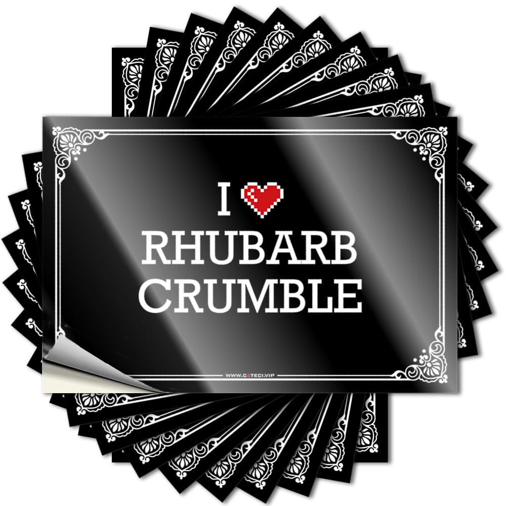 Tattoo Vintage Outdoor Decor Easy Apply | I Love Rhubarb Crumble Affirmation Tumbler Peel and Stick(6X9CM)
