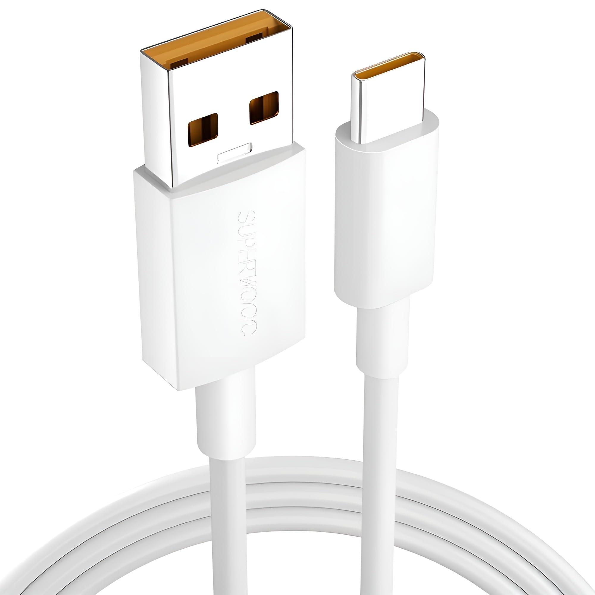 Realme 65W Original Supervooc Type C Charging Data Cable for Oppo | Oneplus | Redmi | Poco | Moto | Realme GT 6T/12 pro plus/11 pro plus/11/10/9 Pro/Narzo 70/60 Pro/60/50 pro, fast 65 w Cord, White