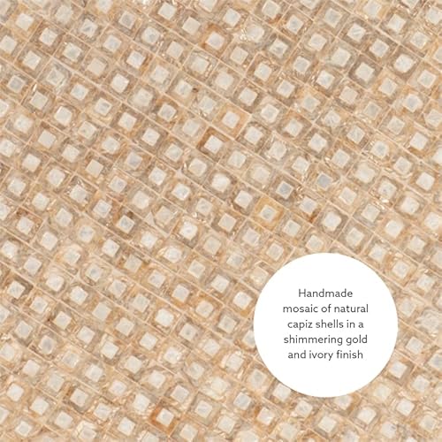 Linon Maui Wood Capiz Mosaic Coffee Table In Gold #TOP7