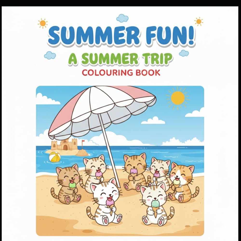Summer Funs : A Summer Trip Colouring Book