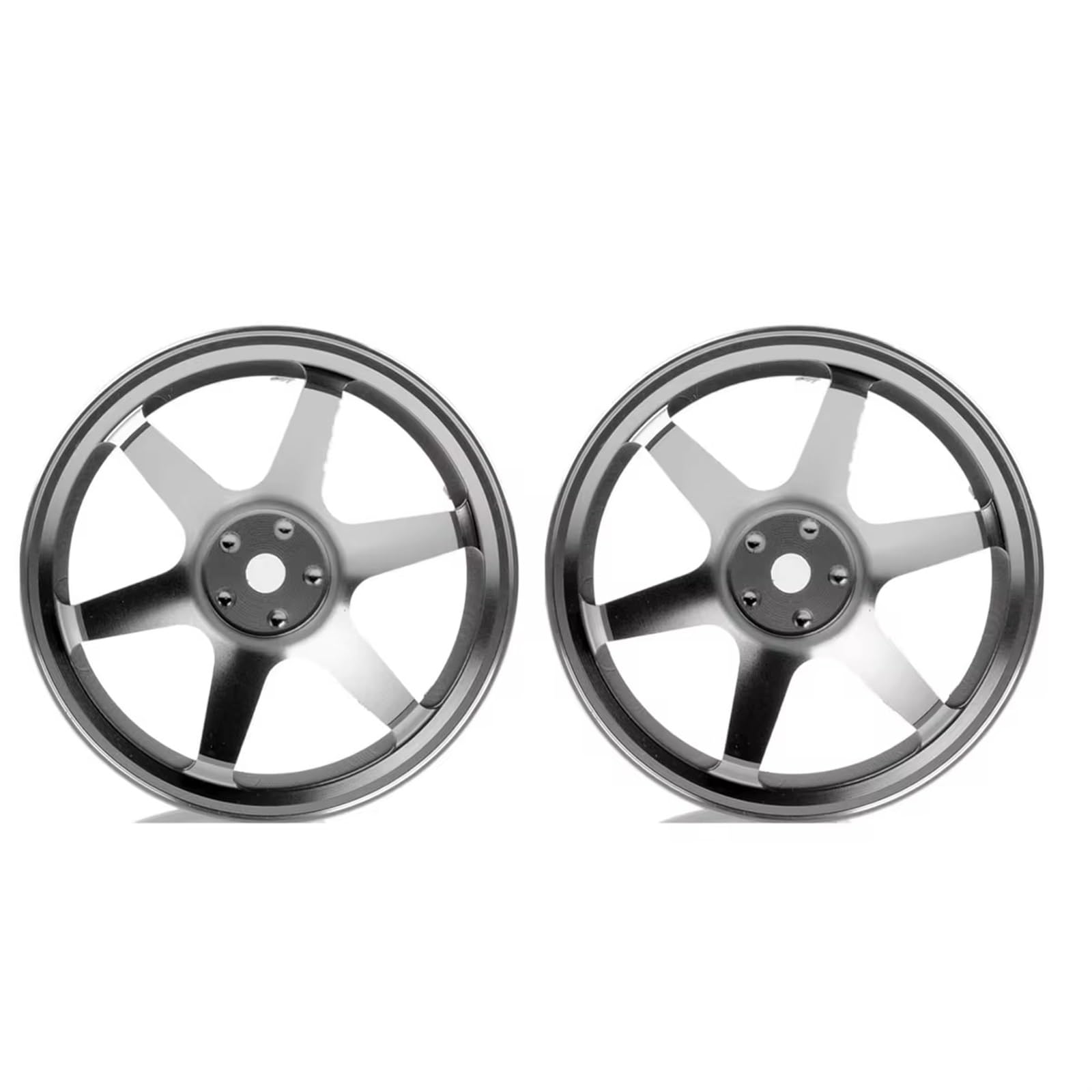 RC Ruote Gomma 4 pezzi in lega di alluminio 6 raggi cerchione per 1/10 RC On-Road Drift Upgrade accessori parti di ricambio