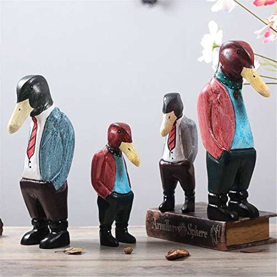 Amazon.co.jp: KEKEYANG 装飾 樹脂のホームアヒルの頭、人間の