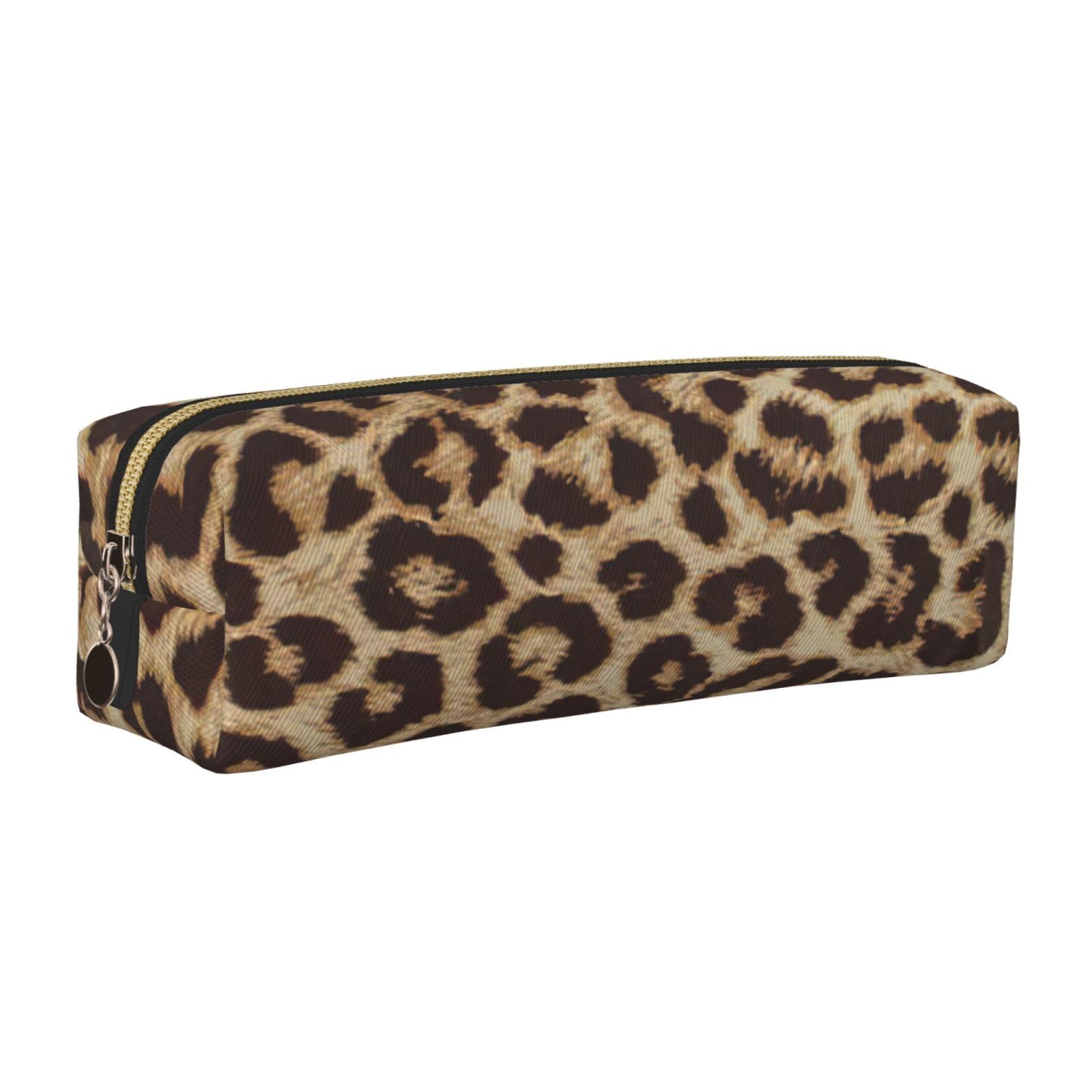 Leopard Pattern Print Adults Pencils Case Office Travel Pouch Everday Supply Stationery Organizer