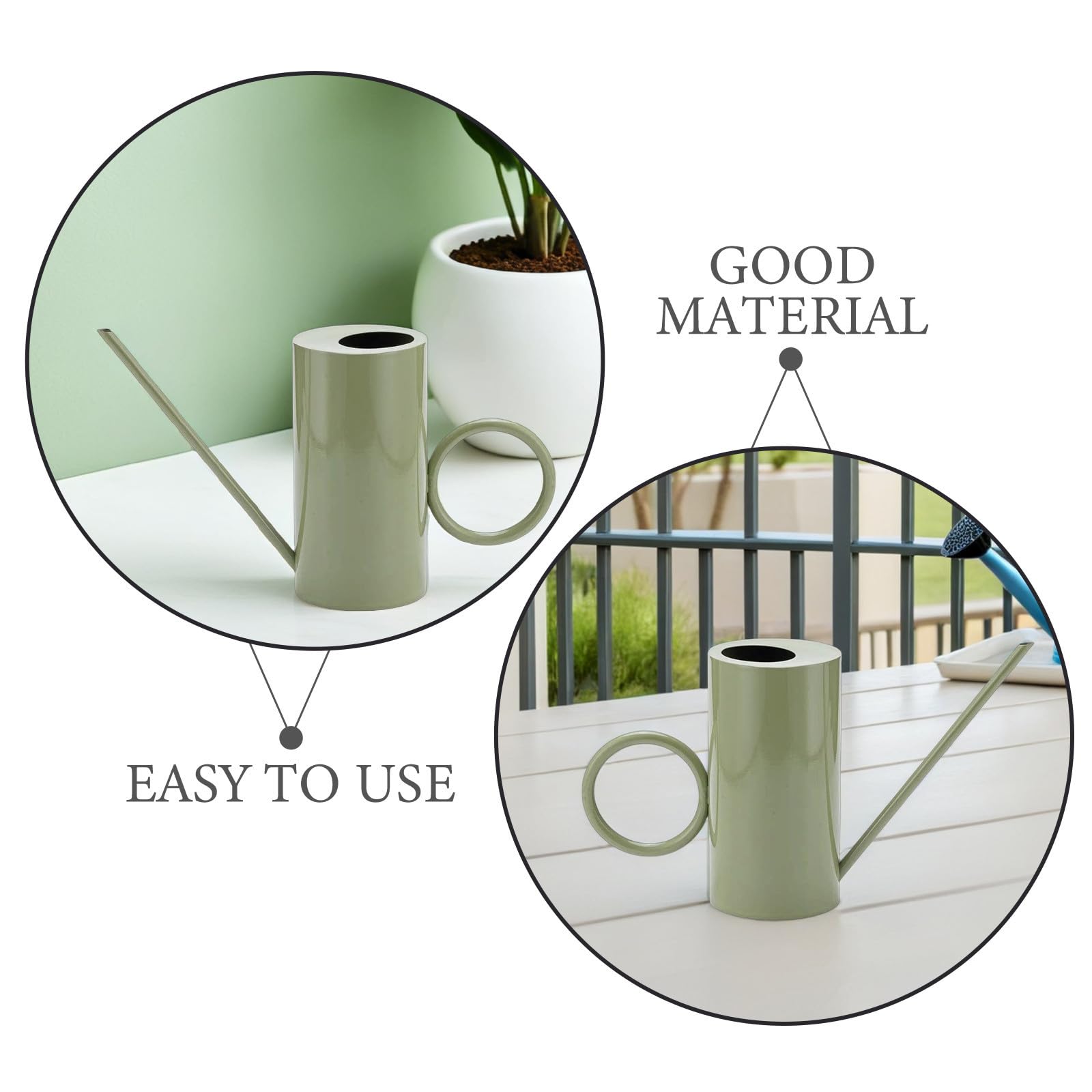 Uonlytech Arrosoir pour Arrosage Précis en Acier Inoxydable avec Long Bec 1500ml des Plantes D'intérieur et Succulentes, Léger Jardinage la Maison