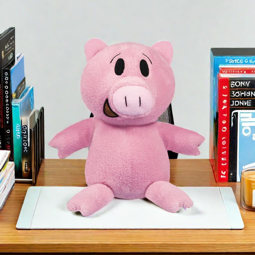 New Blue Elephant and Pink Pig Plush Toys,for Boys and Girls Animal Toys,Christmas Valentine's Day Room Decoration Party Gifts (Pink Pig) image 5