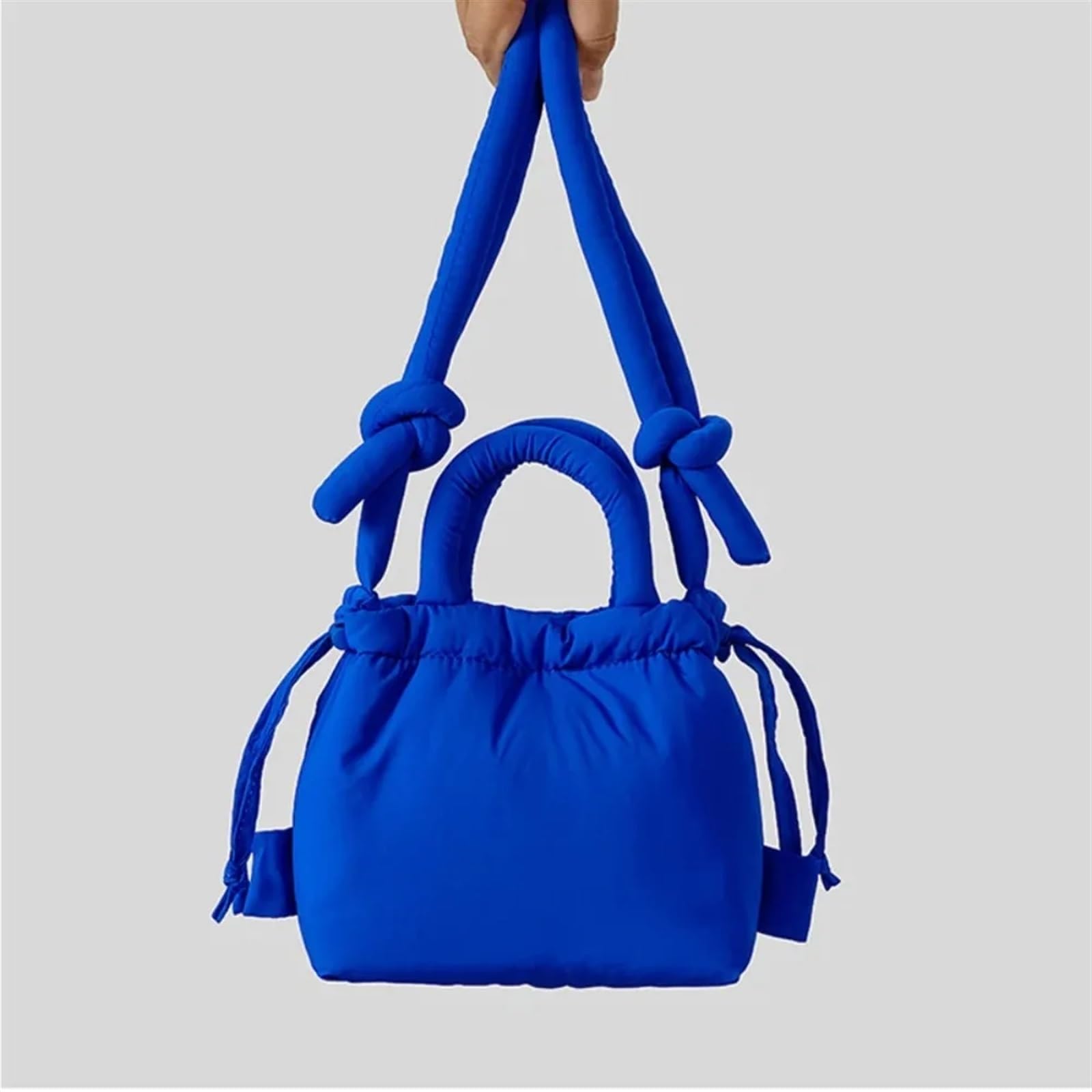 Bolso de Mano pequeño Acolchado a la Moda for Mujer, Bolsos de Hombro Acolchados de Nailon, Bolso Cruzado de algodón, Mini Bolsos de señora(Orange)