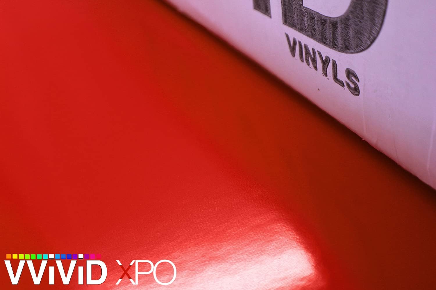 VViViD Red High Gloss Realistic Paint-Like Microfinish Vinyl Wrap Roll with VViViD XPO Air Release Technology (12in x 60in)