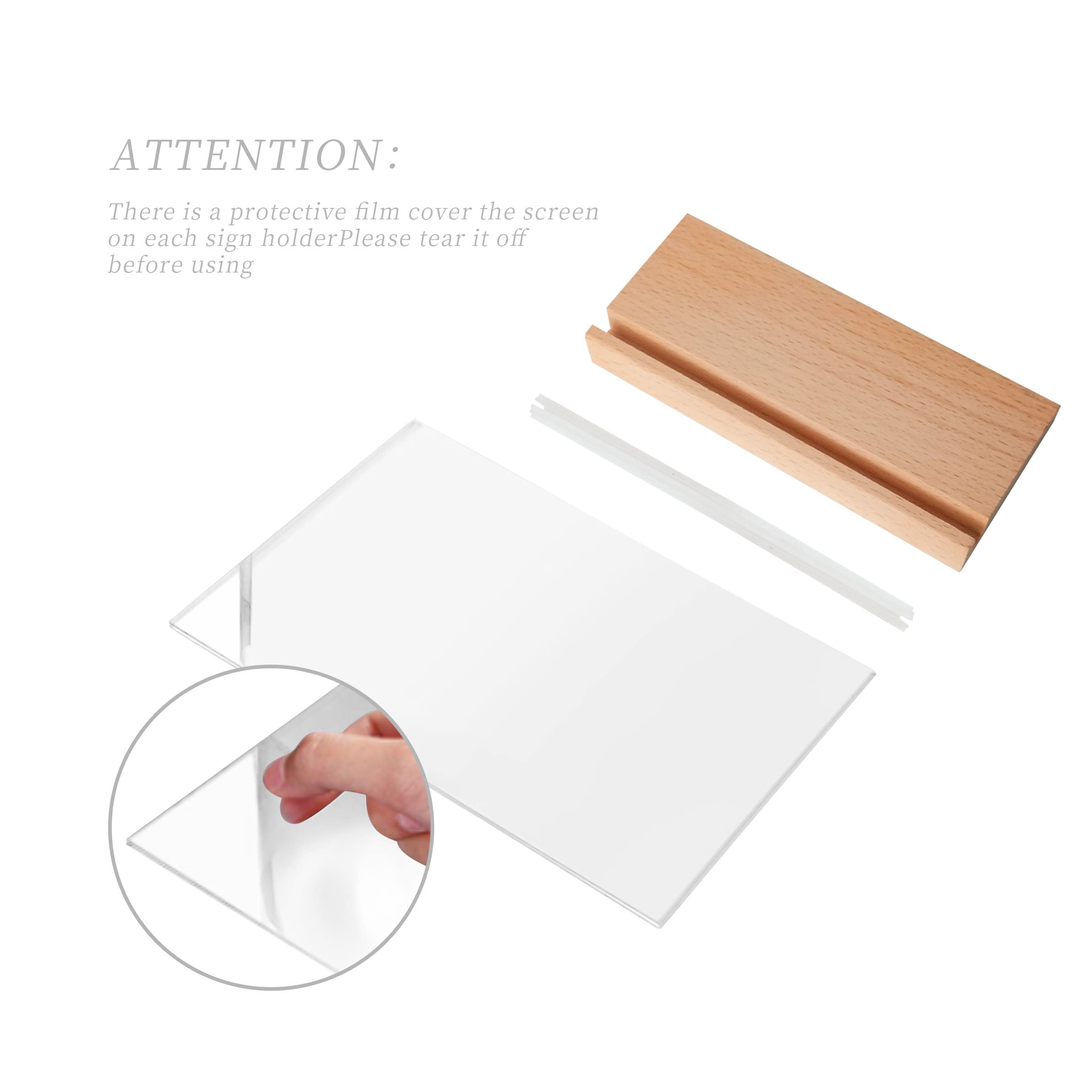 TUKA-i-AKUT 10X A5 Acryl Display Stands Sign Holder, Clear Counter Top Landschap Poster Houder, Bureau Menu Houder, Kaarthouder, Fotolijst & Advertentie Frame, Enkelzijdige Informatiestandaard