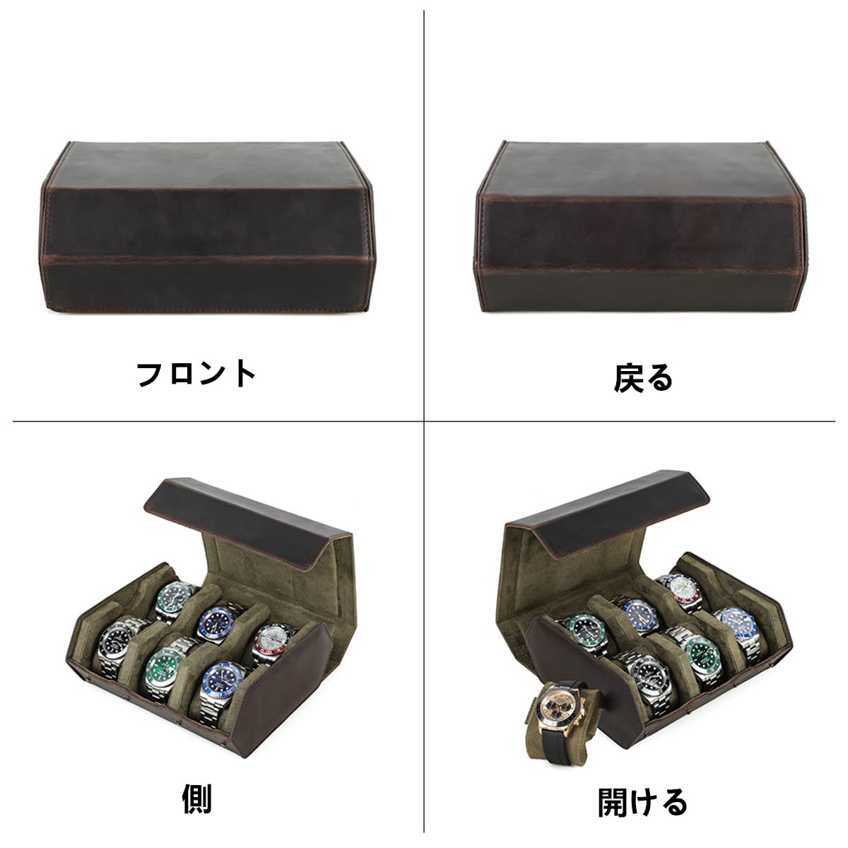 Amazon.co.jp: Contact's family 腕時計ロール 6 本用 六角型レトロ