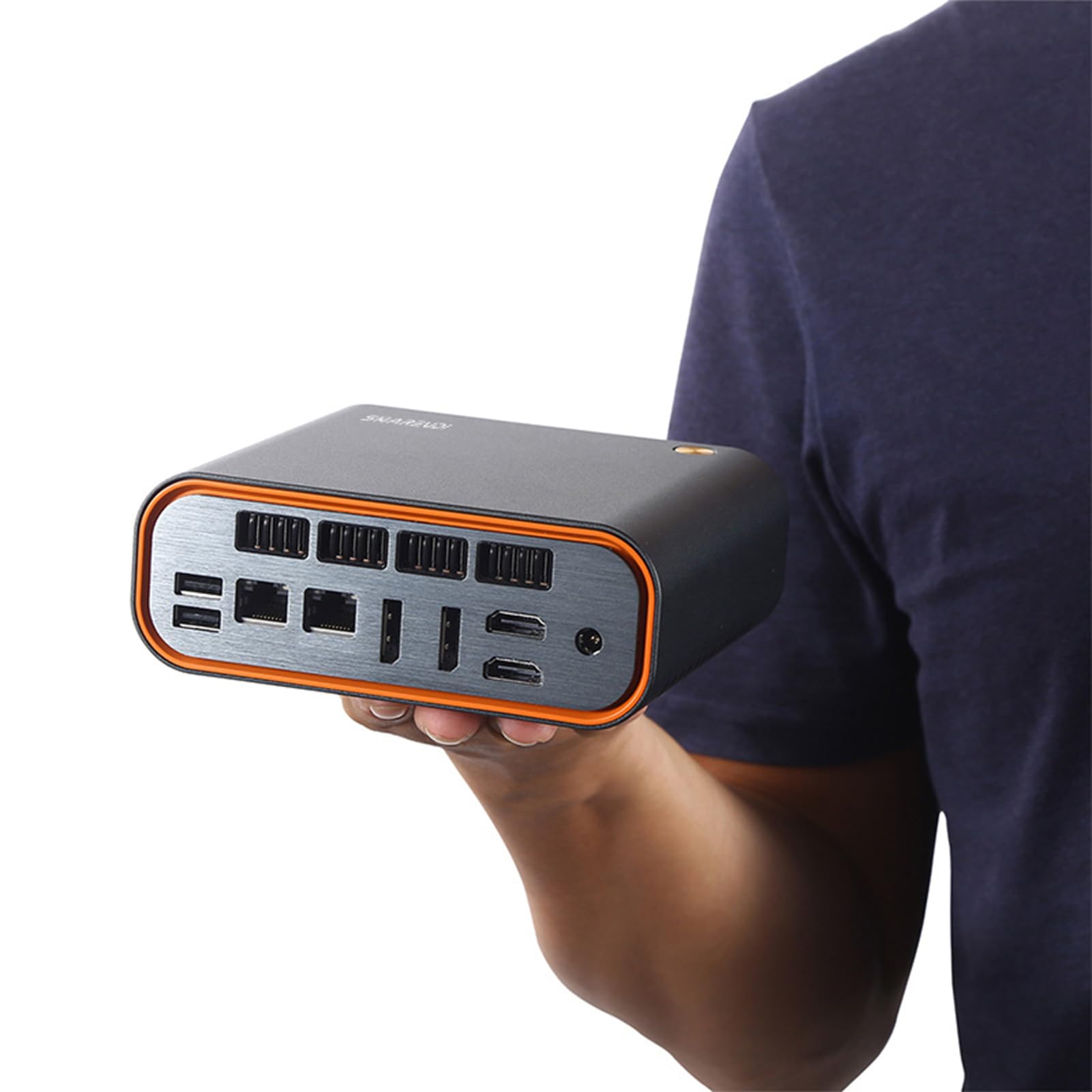 Mini-PC, Intel Core 1215U der 12. Generation mit bis zu 4,40 GHz, 8K-Vierfach-Display, Desktop-PC, Wi-Fi 6, BT 5, 6 USB, 2 LAN, DP, HD, Typ-C, Win 11 Pro (16 GB DDR5, 512 GB M.2-SSD)