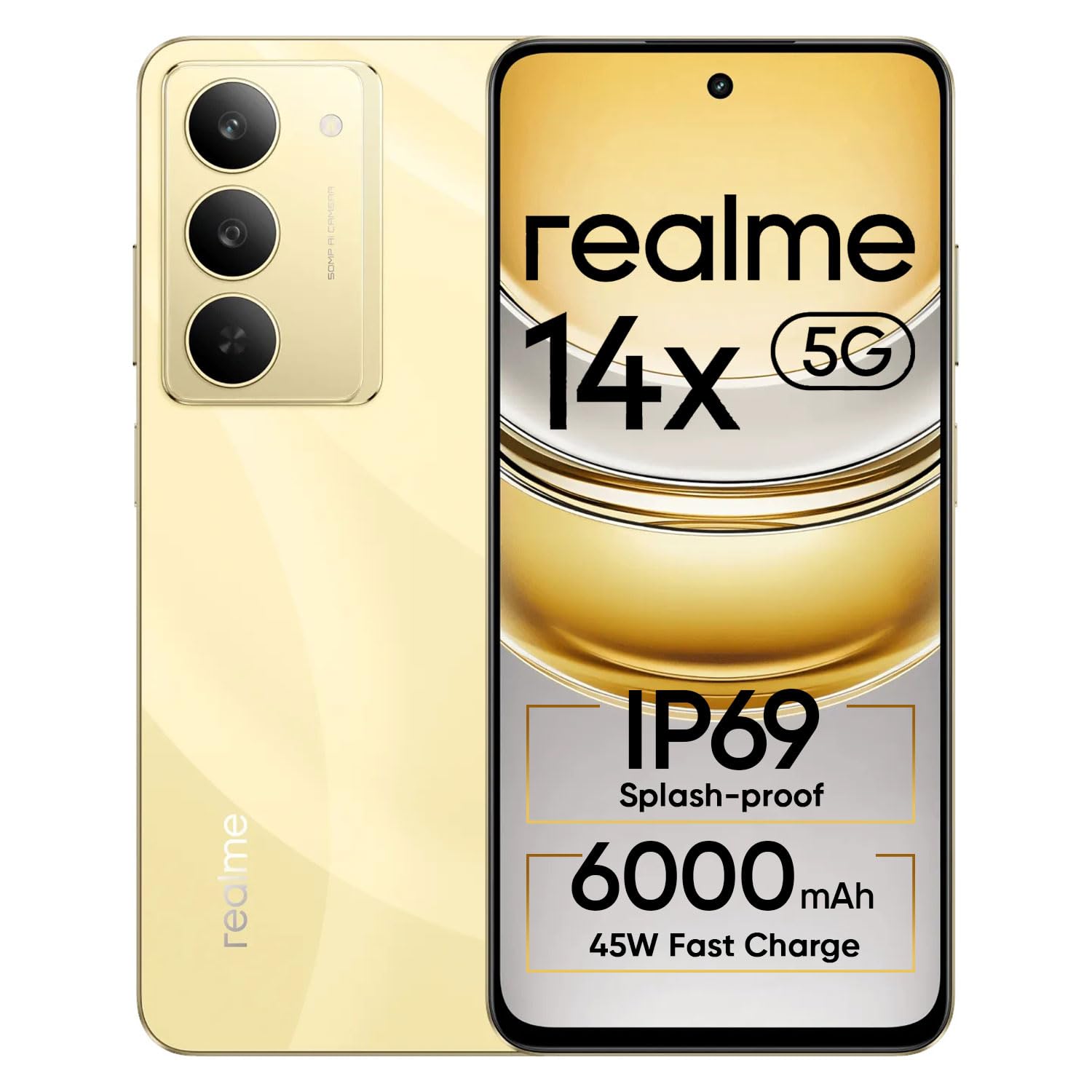 realme 14x 5G Smartphone 6+128GB, 6.67-inch Screen, 120Hz Display