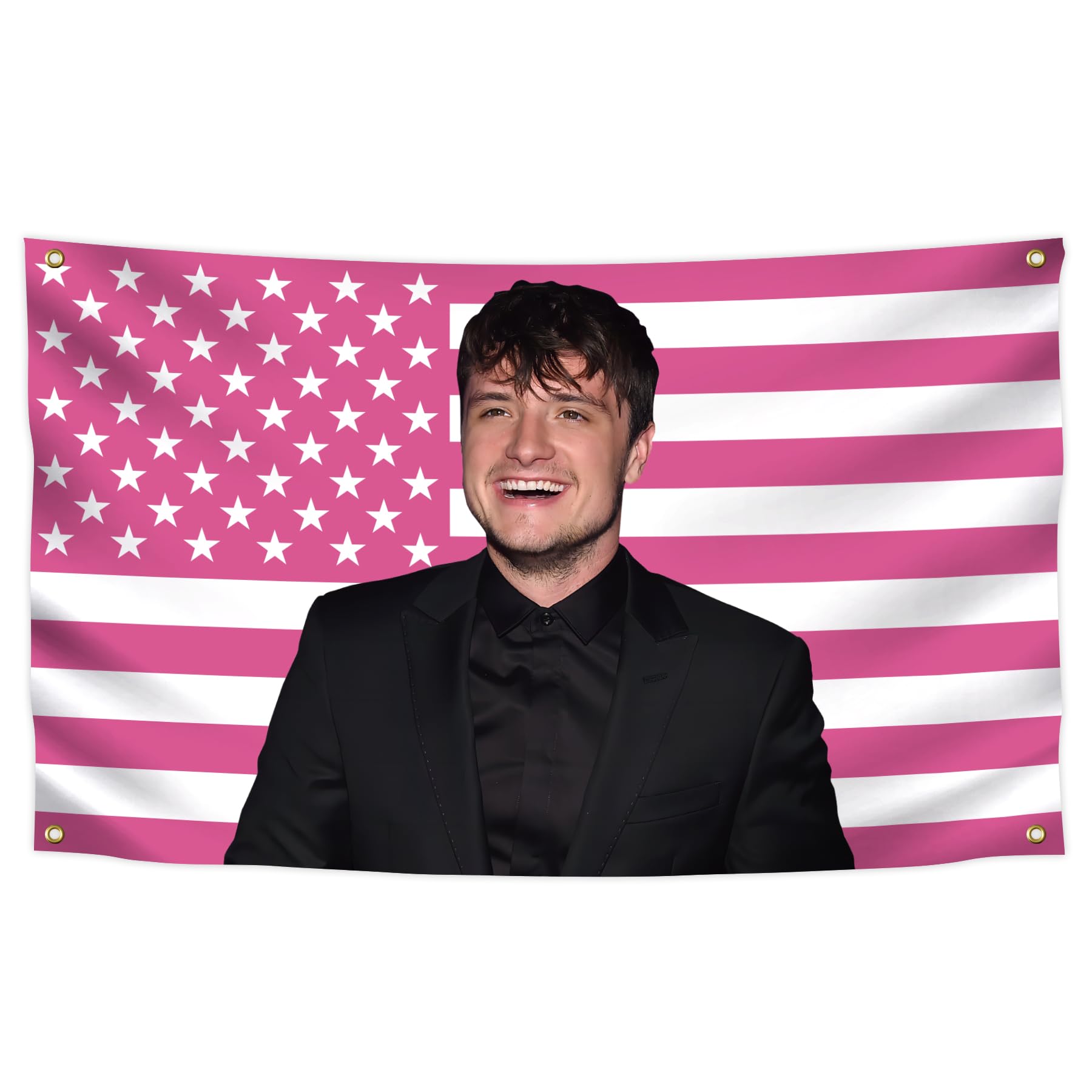 Josh Flag Pink American Flag 3X5Ft Actor Flag,Polyester Flag With 4 Brass Grommets,for Bedroom Sports Landscape Office Room Decor Gift