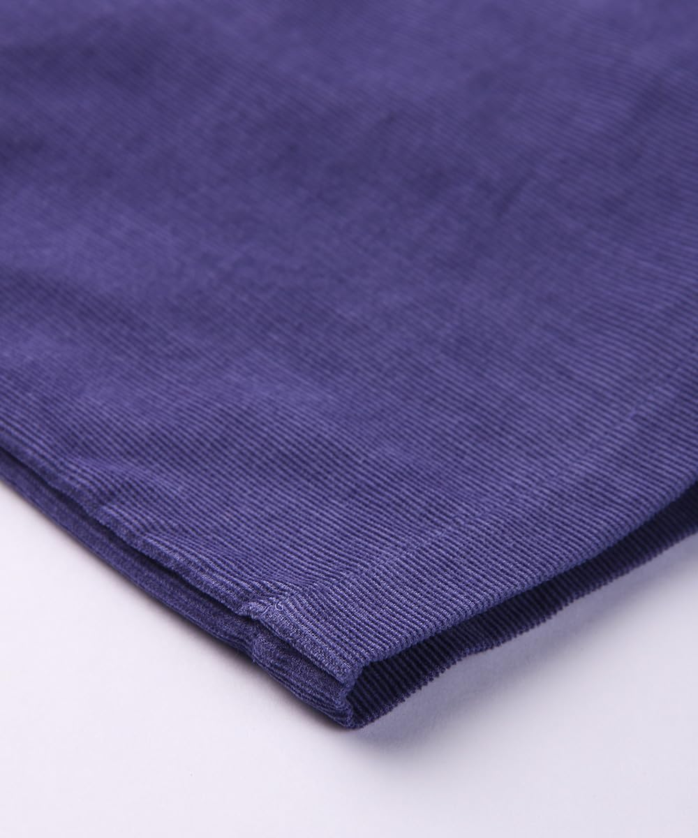 Beebay Cotton Button Detailed Wrap Corduroy Skorts - Blue (G8923217400251) 2