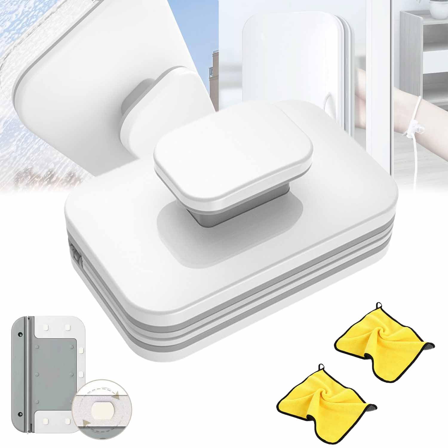 6-in-1 Magnetic Window Cleaner, Magnetic Window Wiper Cleaner, Total Safety (15-26)