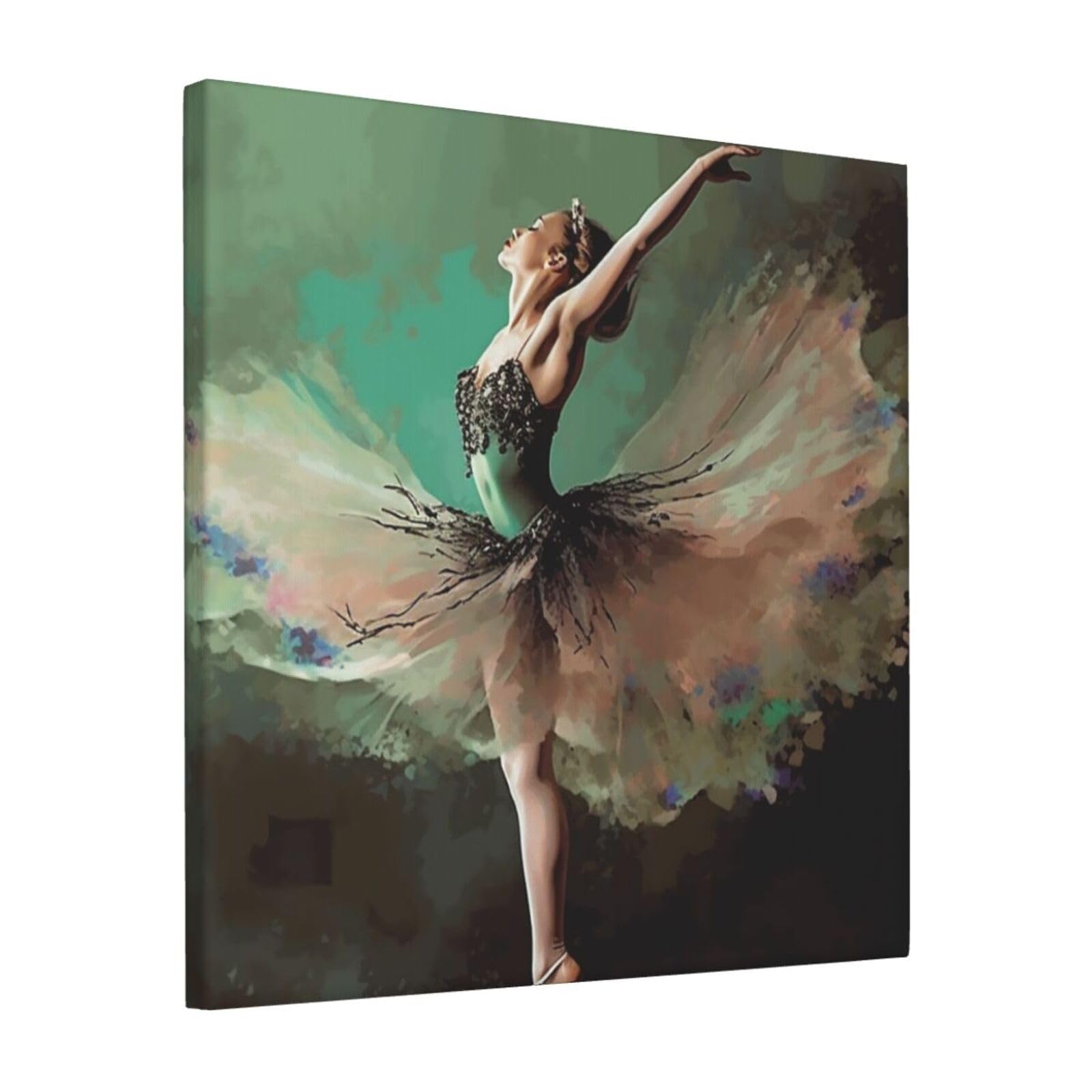 FodPand Ballerina Like Butterfly Canvas Wall Art for Living Room Wall Decor 12"x12" Modern Artwork Painting Pictures Hanging Canvas Prints Aesthetic Wall Art for Bedroom Bathroom Office Wallart Decor