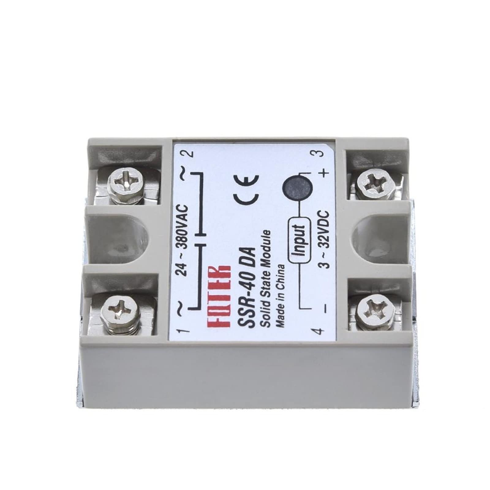 Halbleiterrelais SSR-10DA SSR-25DA SSR-40DA SSR-50DA 10A 25A 40A 50A Eigentlich 3-32V DC bis 24-380V AC SSR 10DA 25DA 40DA 50DA Ersatzteile (Size : SSR-50DA)