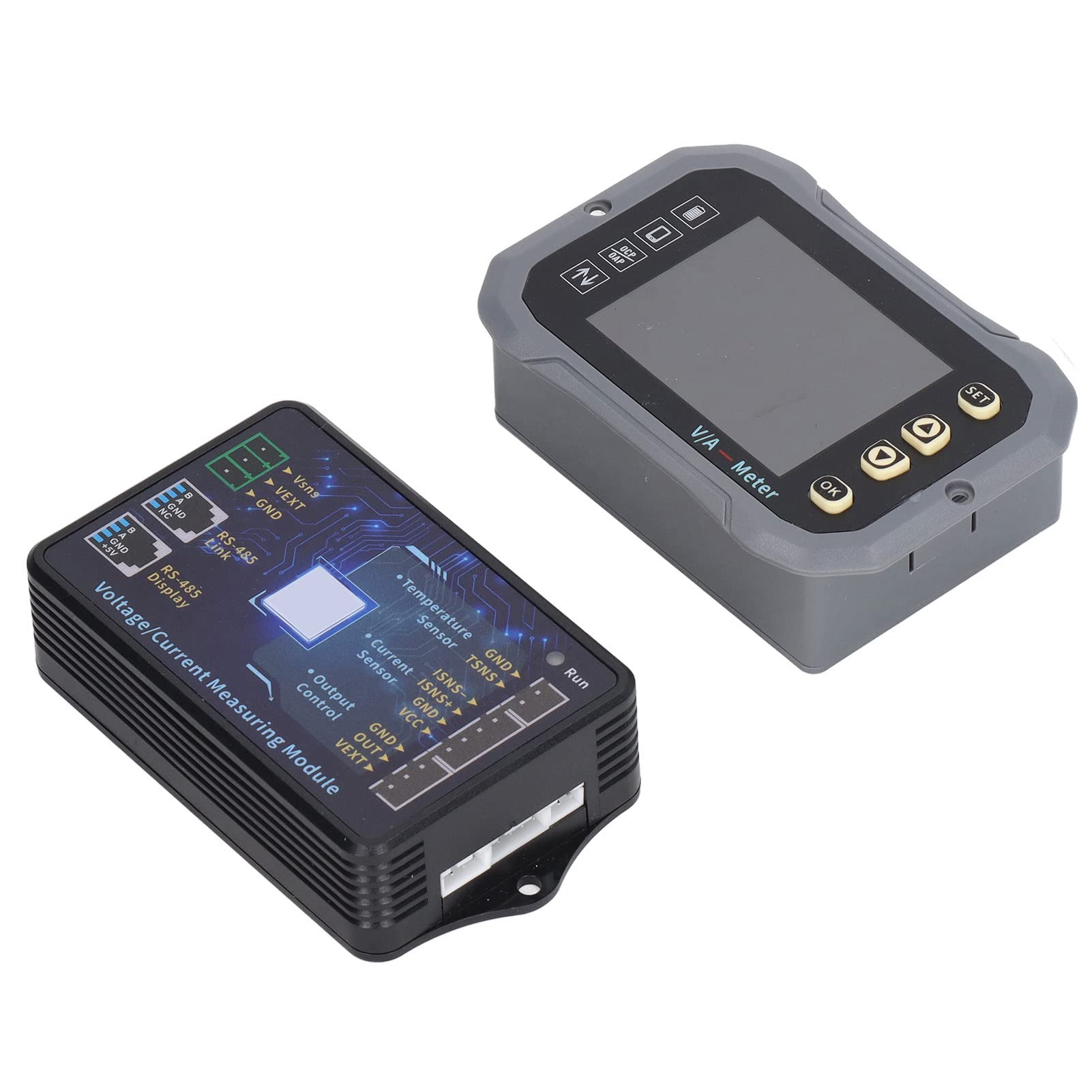 Monitor de batería con derivación de 100 A y pantalla LCD de 2,4 pulgadas - Medidor de corriente de voltaje de control de aplicación inalámbrica para vehículos recreativos y