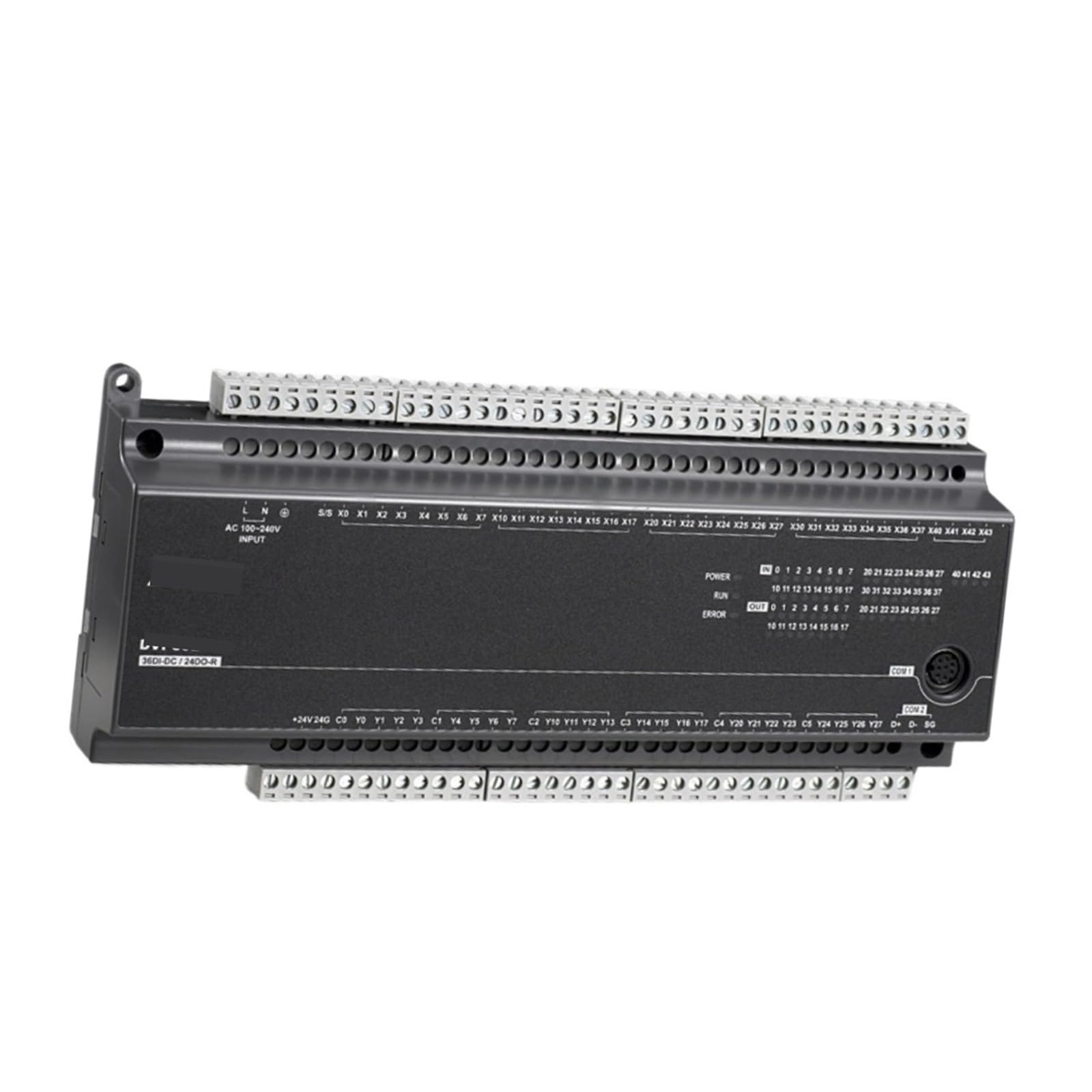 Contrôleur logique programmable PLC, contrôleur d'automatisation industrielle PLC à sortie de transistor DVP60EC00T3 36DI/24DO