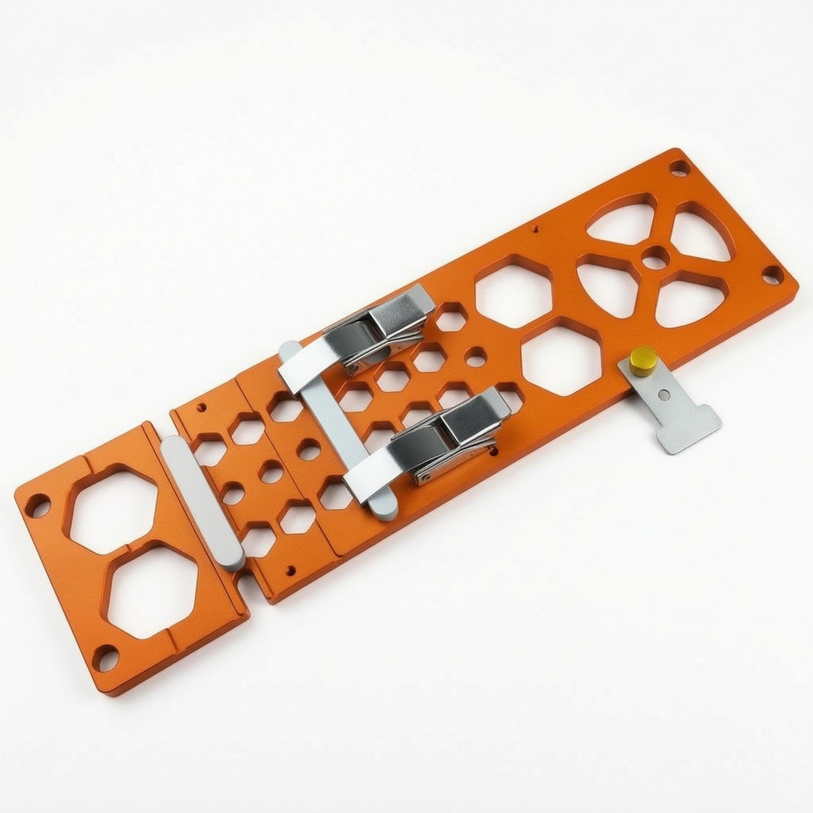 Aluminum Guide System Guide Rail Square 90-Degree Aluminum Guide System Guide Square CNC-Machined Accessory for Woodworkers, Carpenters, Woodcraft Orange-image-33