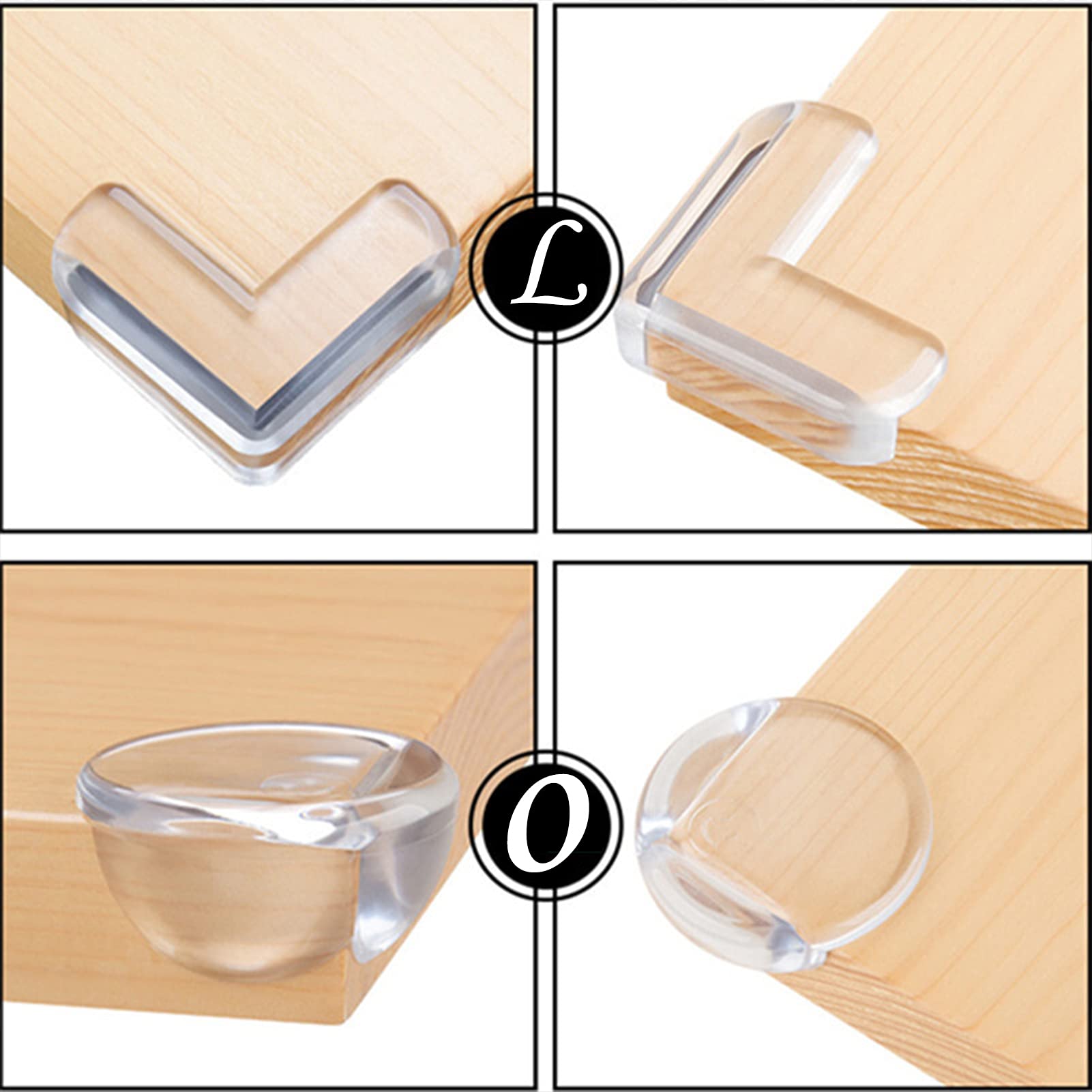 Eckenschutz und Kantenschutz transparent aus Silikon für Tisch und Möbelecken für Baby und Kinder, Stoßschutz für Baby Schutz, Transparent (50 Stück)