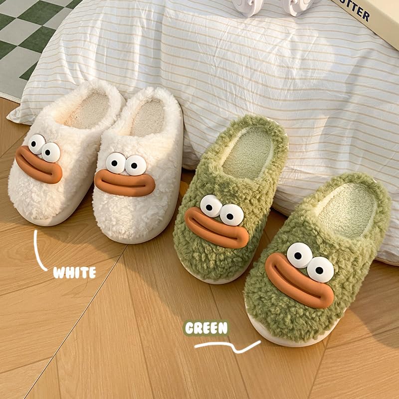 Funny Warm Fuzzy Slippers for Women Toecap Protection funny Design Soft Non-Slip Sole Comfortable and Warm Indoor and Outdoor Use2